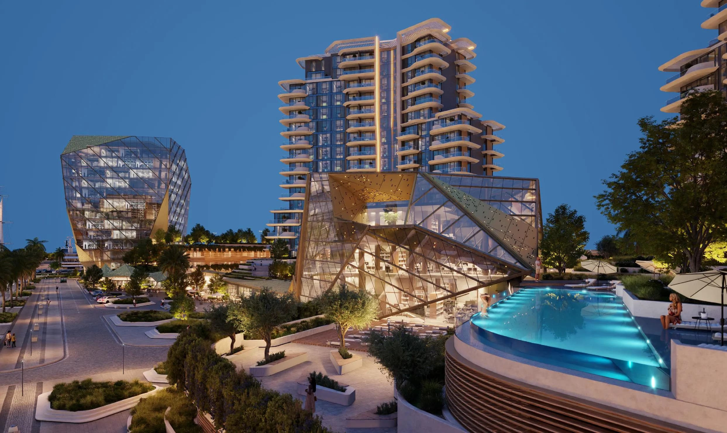 Portside Square amenity Pool - Mina Rashid, Dubai - by Ellington