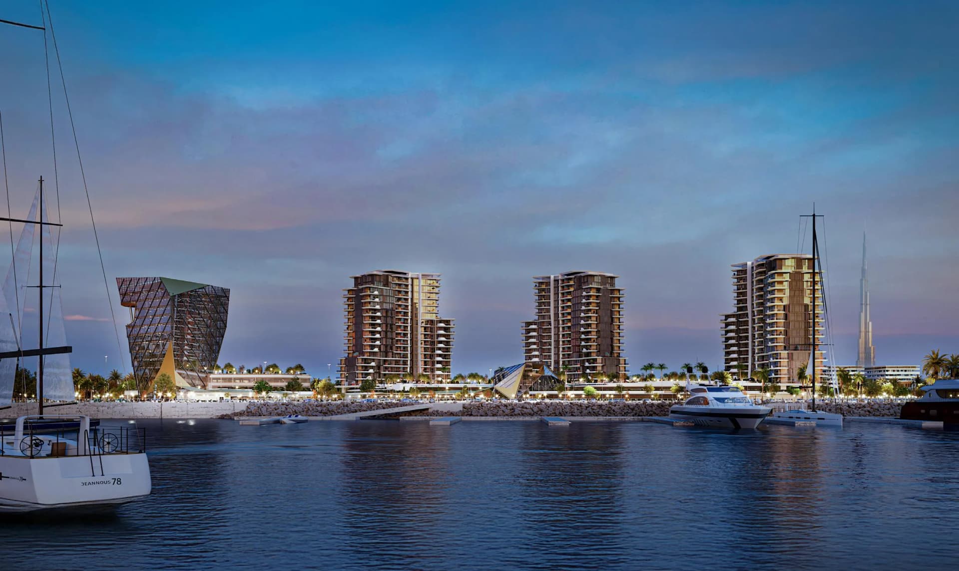 Portside Square exterior view in Mina Rashid, Dubai, by Ellington
