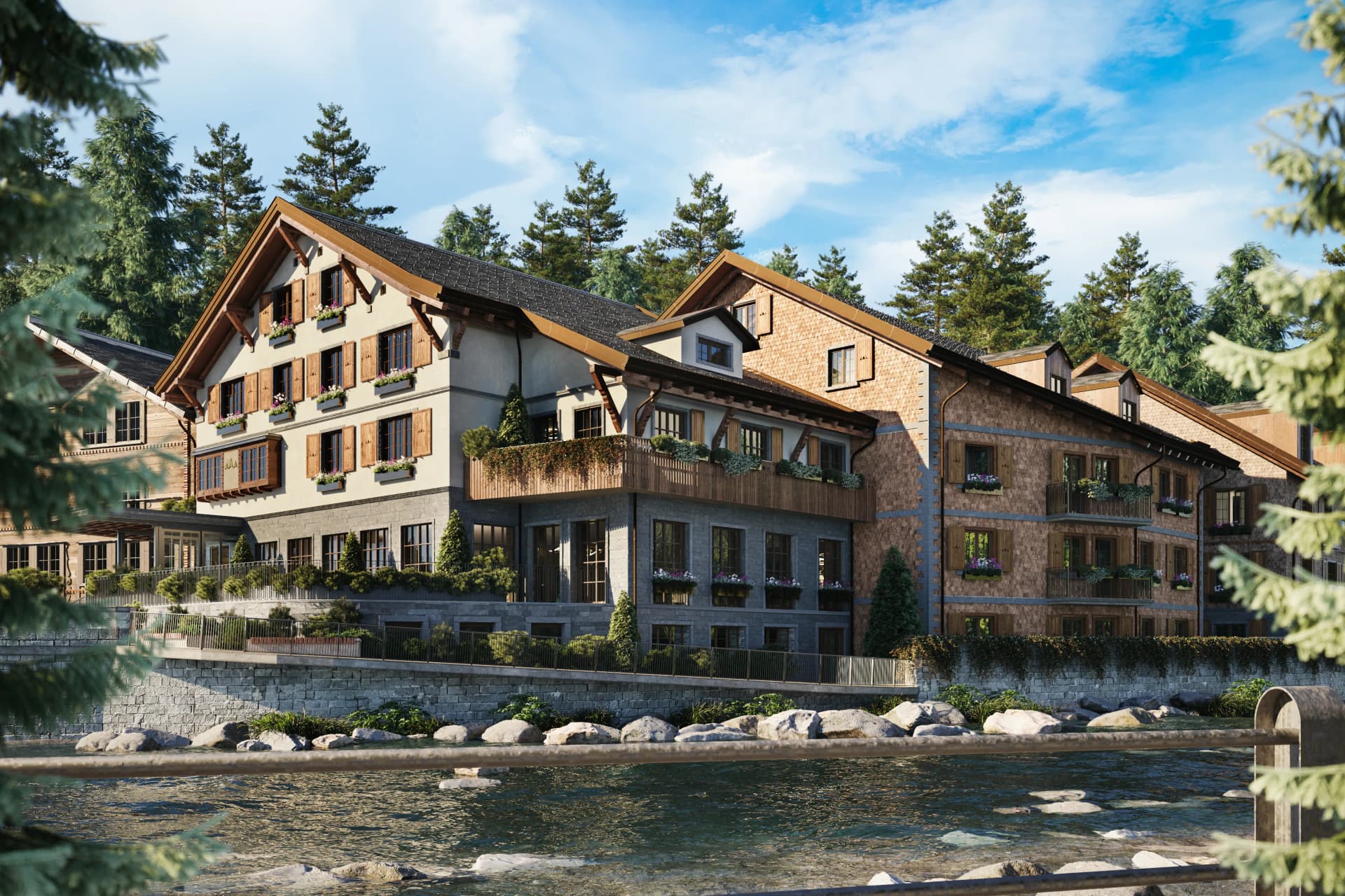 Post Hotel & Residences by Elie Saab exterior view in Korporation Ursern, by MIRA Developments