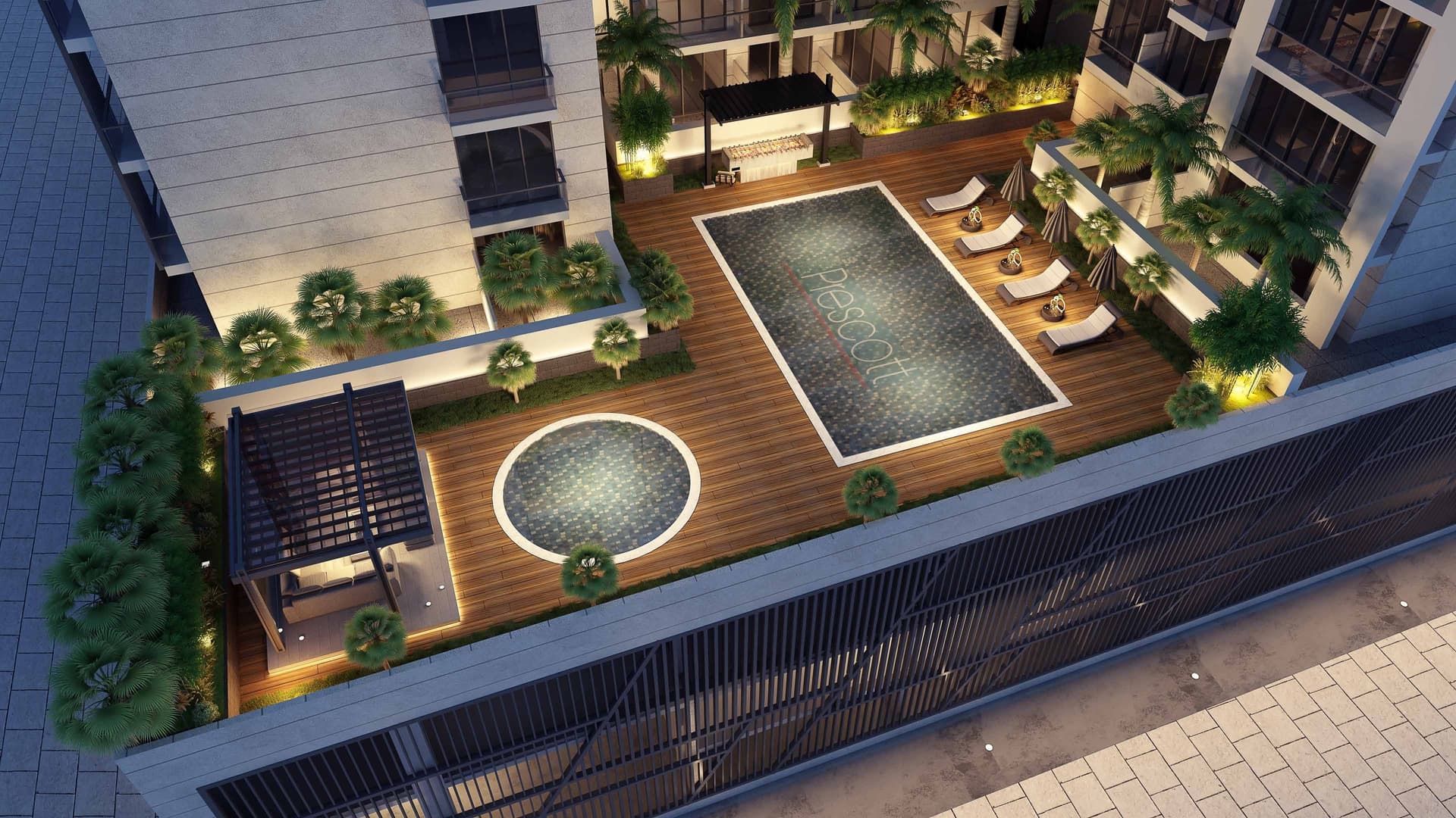 Prime Residency 3 amenity Outdoor Sitting Area in Al Furjan, Dubai, by Prescott