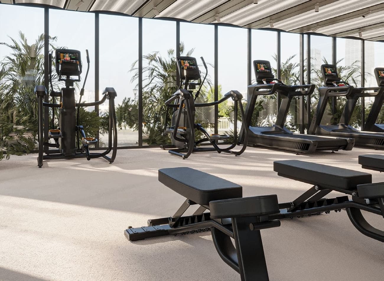 Primero Residences amenity Equipped Gym in Al Furjan, Dubai, by Main Realty