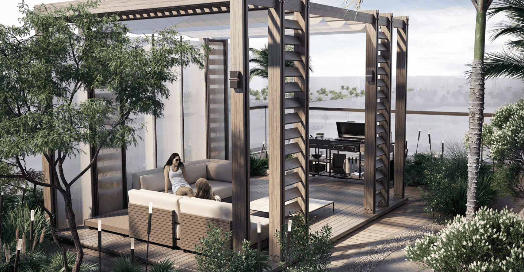 Q Gardens Aliya amenity Barbeque & Grill Area - JVC (Jumeirah Village Circle), Dubai - by AYS Developers