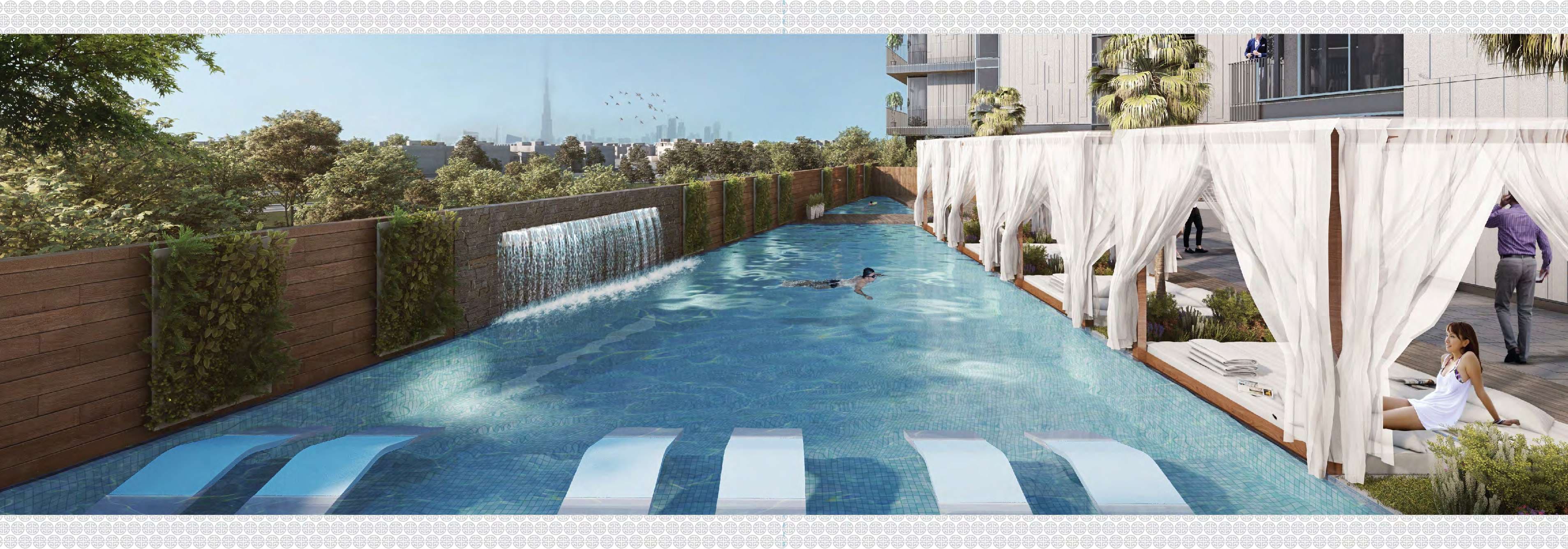 Q Gardens Boutique Residences amenity Resort-Style Swimming Pool - Arjan, Dubai - by AYS Developers