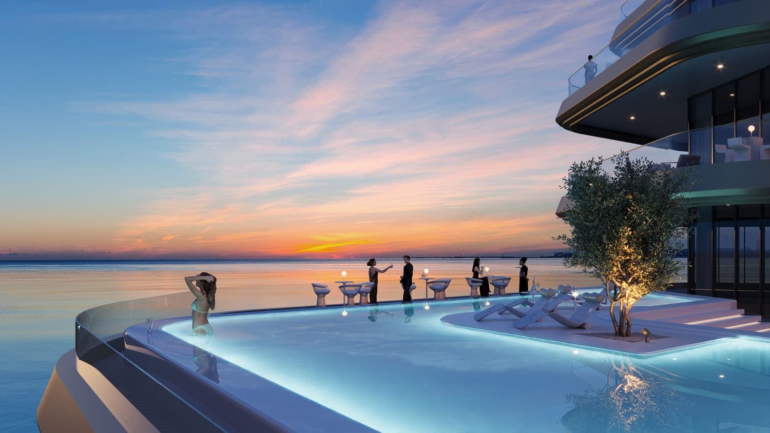 Quattro Del Mar amenity Pool Club - Mina Al Arab, Dubai - by RAK Properties