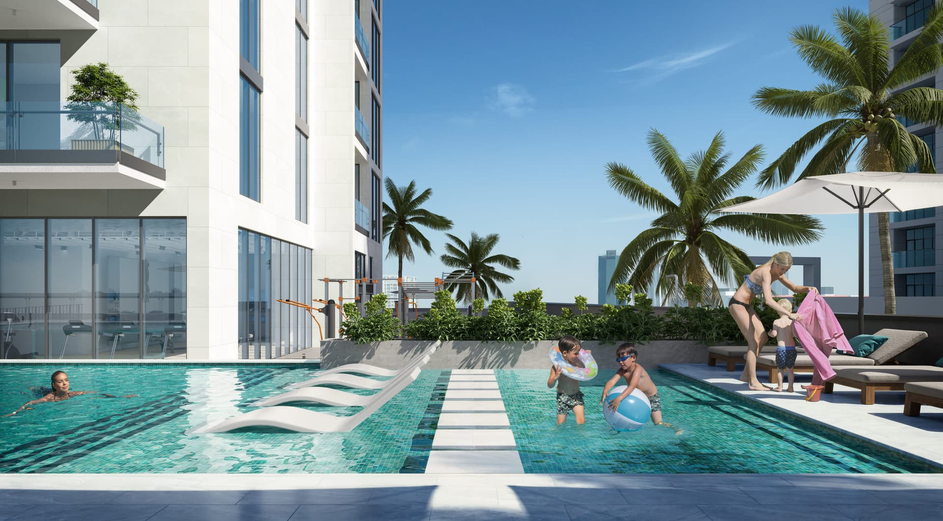 RA1N amenity The Children’S Swimming Pool in JVC (Jumeirah Village Circle), Dubai, by Object 1