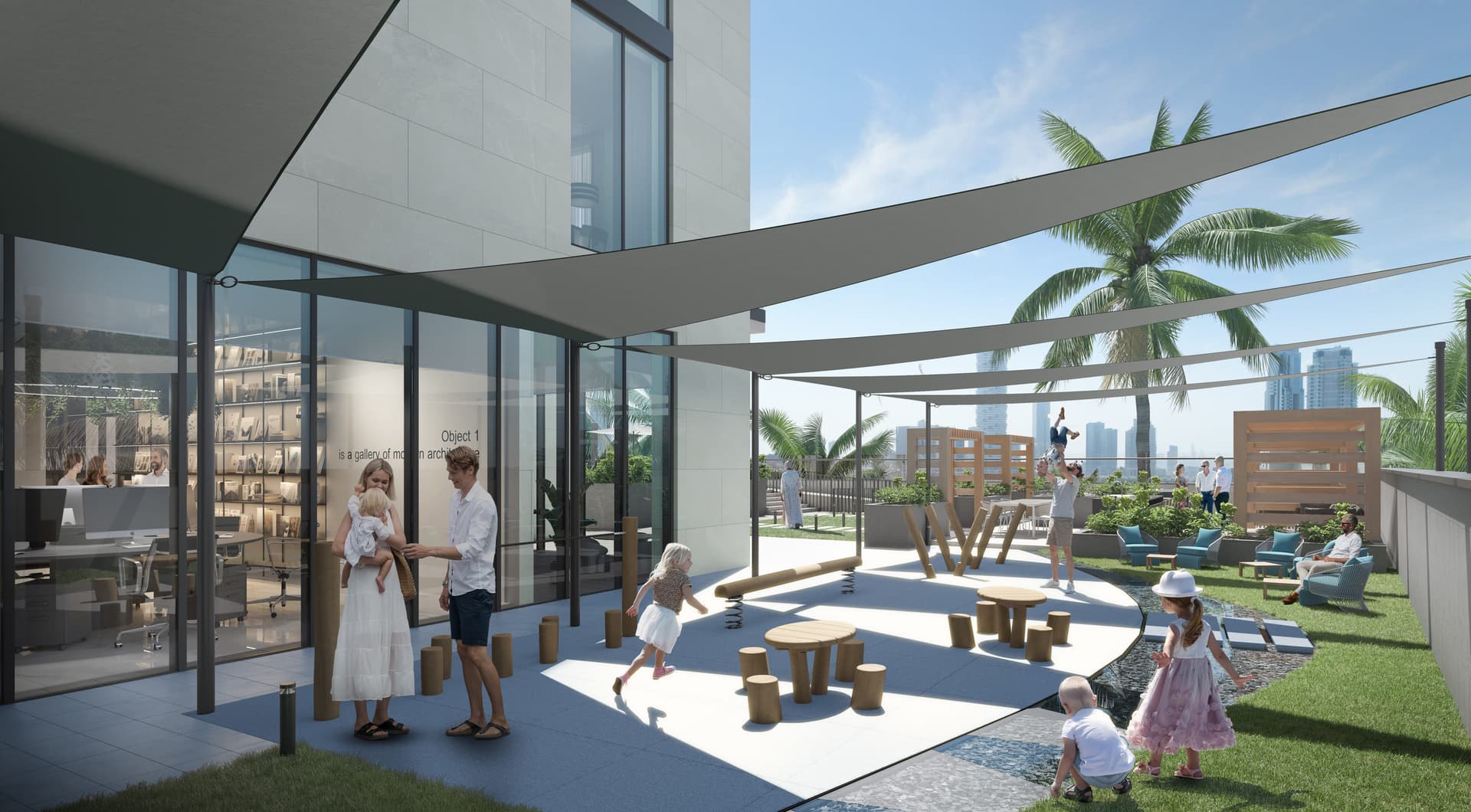 RA1N amenity Outdoor Kids Play Area in JVC (Jumeirah Village Circle), Dubai, by Object 1