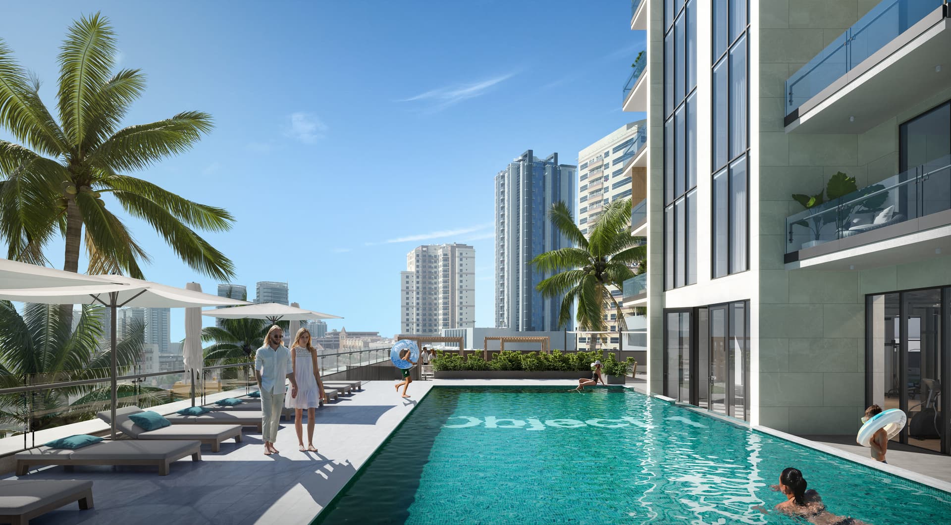 RA1N amenity Pools in JVC (Jumeirah Village Circle), Dubai, by Object 1