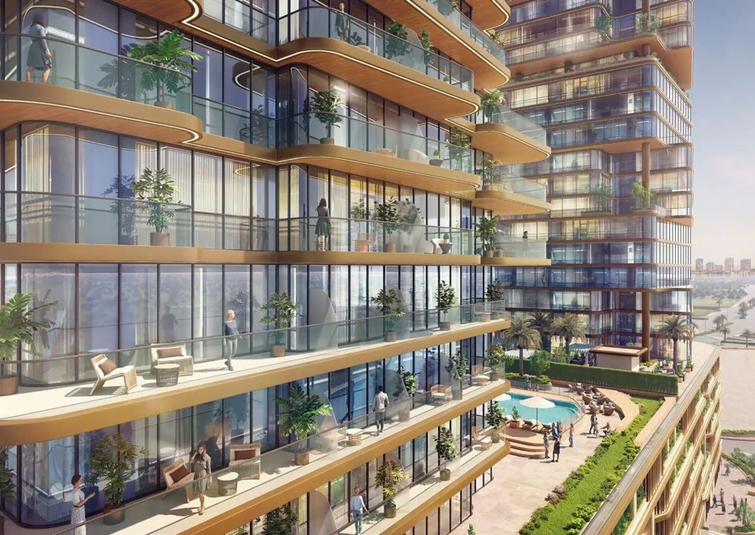 Radiant Atrium amenity Landscaped Podium Areas - Reem Island, Dubai - by Radiant Real Estate