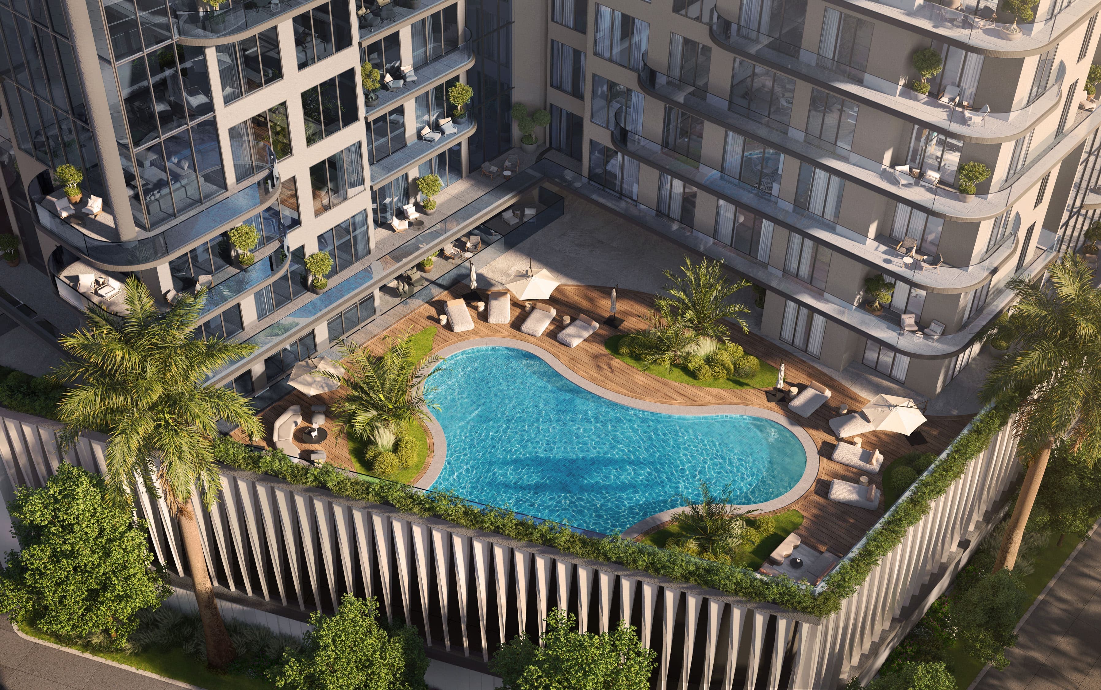 Radiant Garden Towers amenity Swimming Pool - Abu Dhabi, Dubai - by Radiant Real Estate
