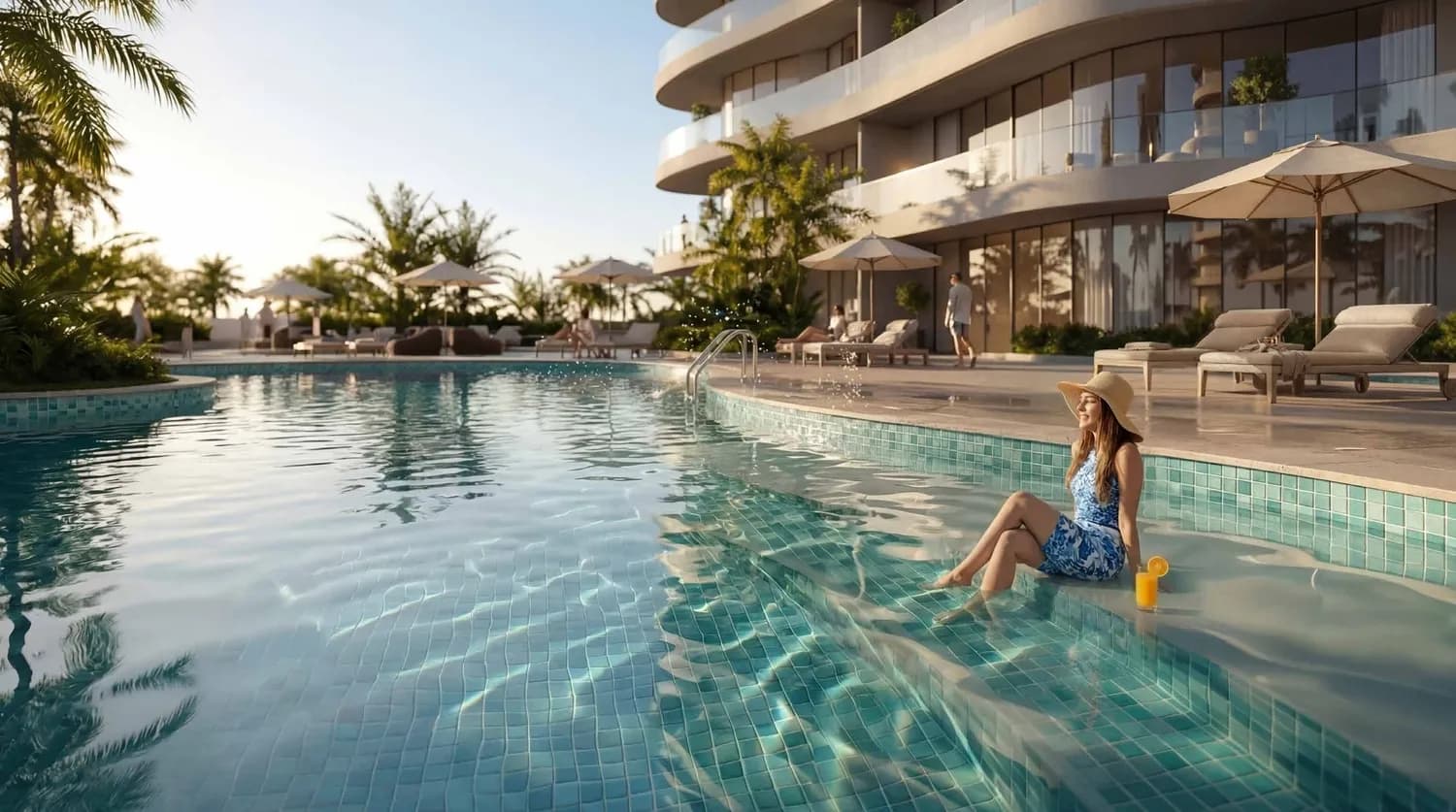Radiant Waves amenity Swimming Pool - Abu Dhabi, Dubai - by Radiant Real Estate