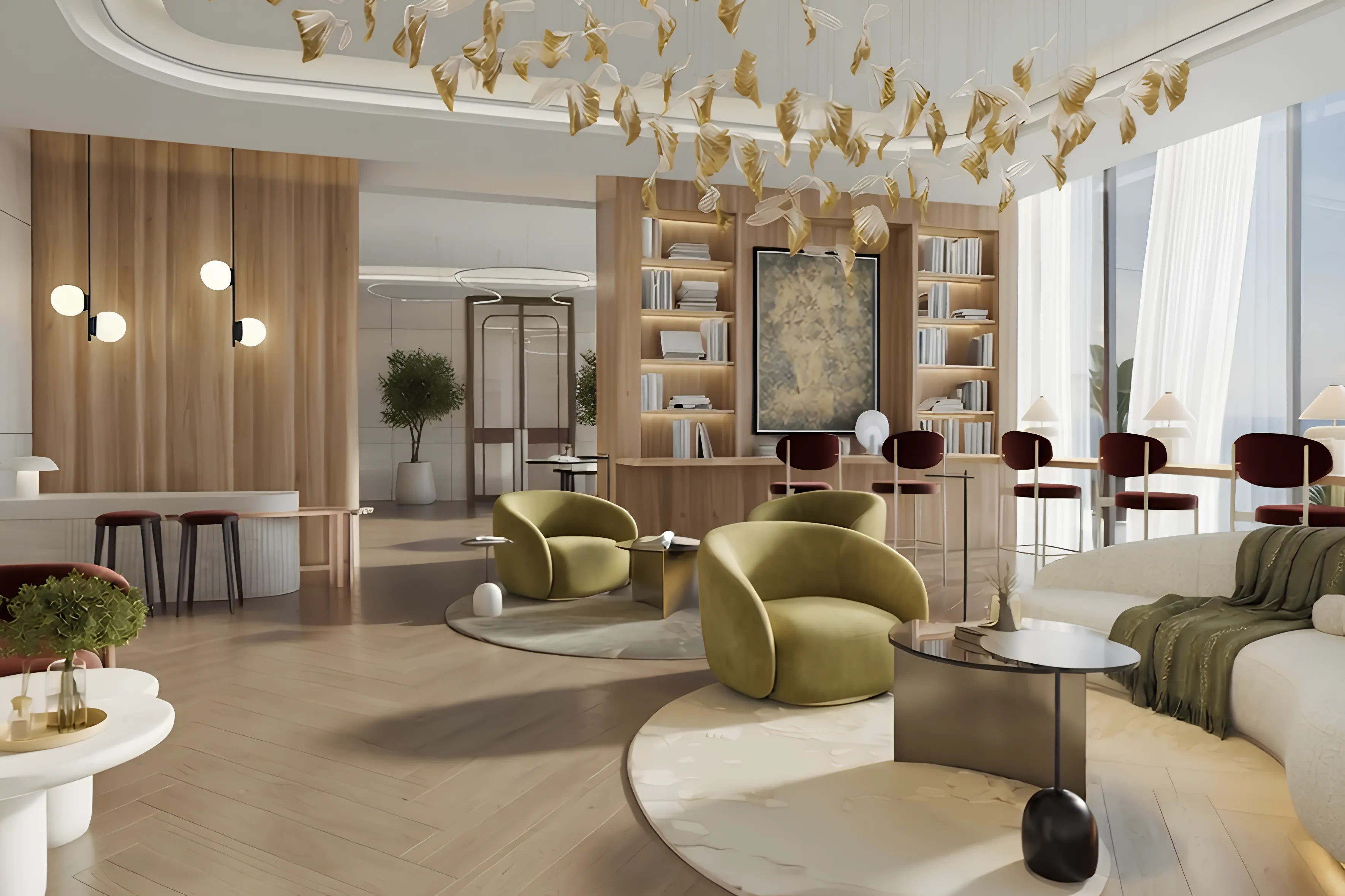 Radisson Blu Hotel & Residences amenity Business Lounge - Rak Central, Dubai - by BNW Developments
