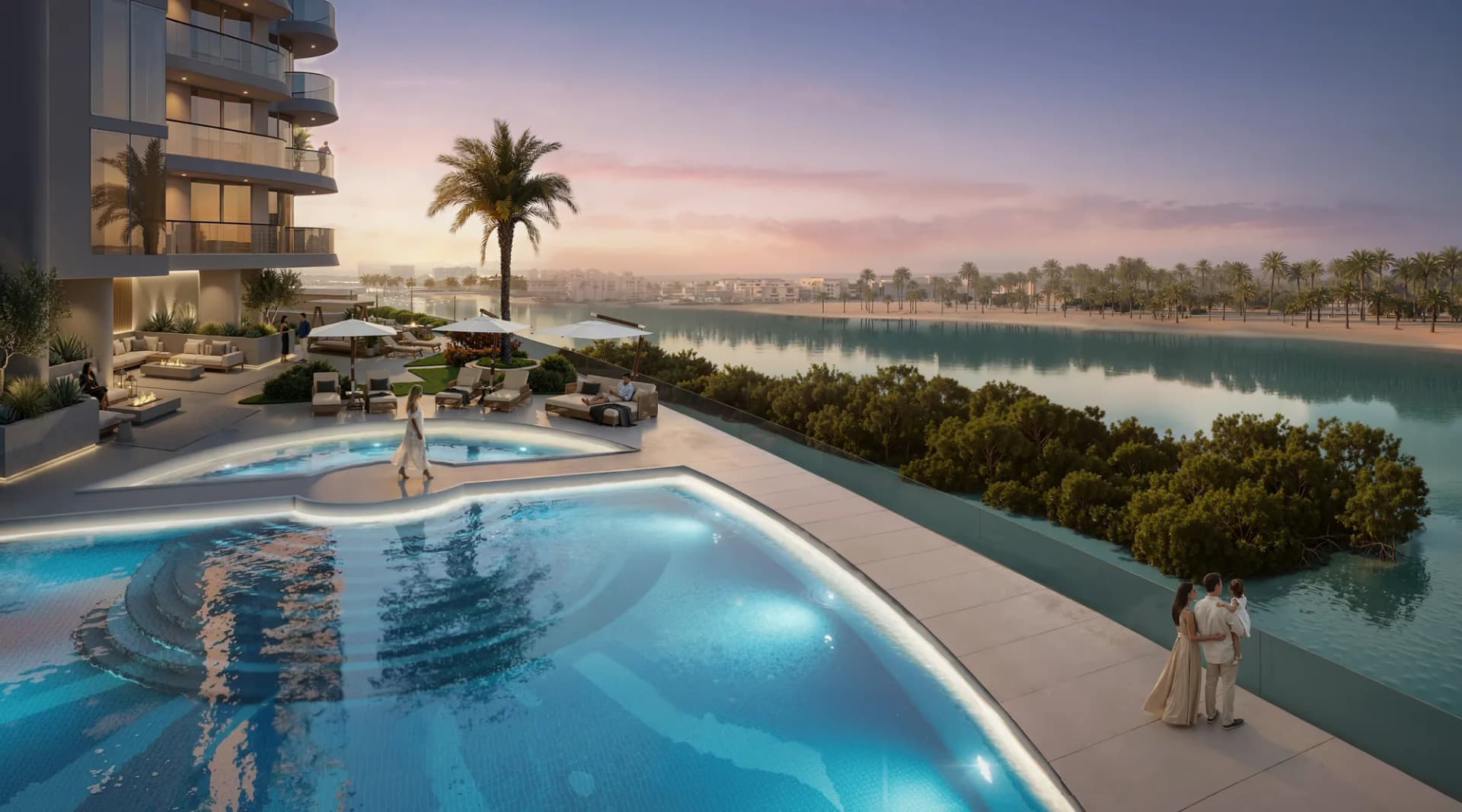 Radisson Residences amenity Sunlit Pool Overlooking Mangroves in Abu Dhabi, by Royal Development Company