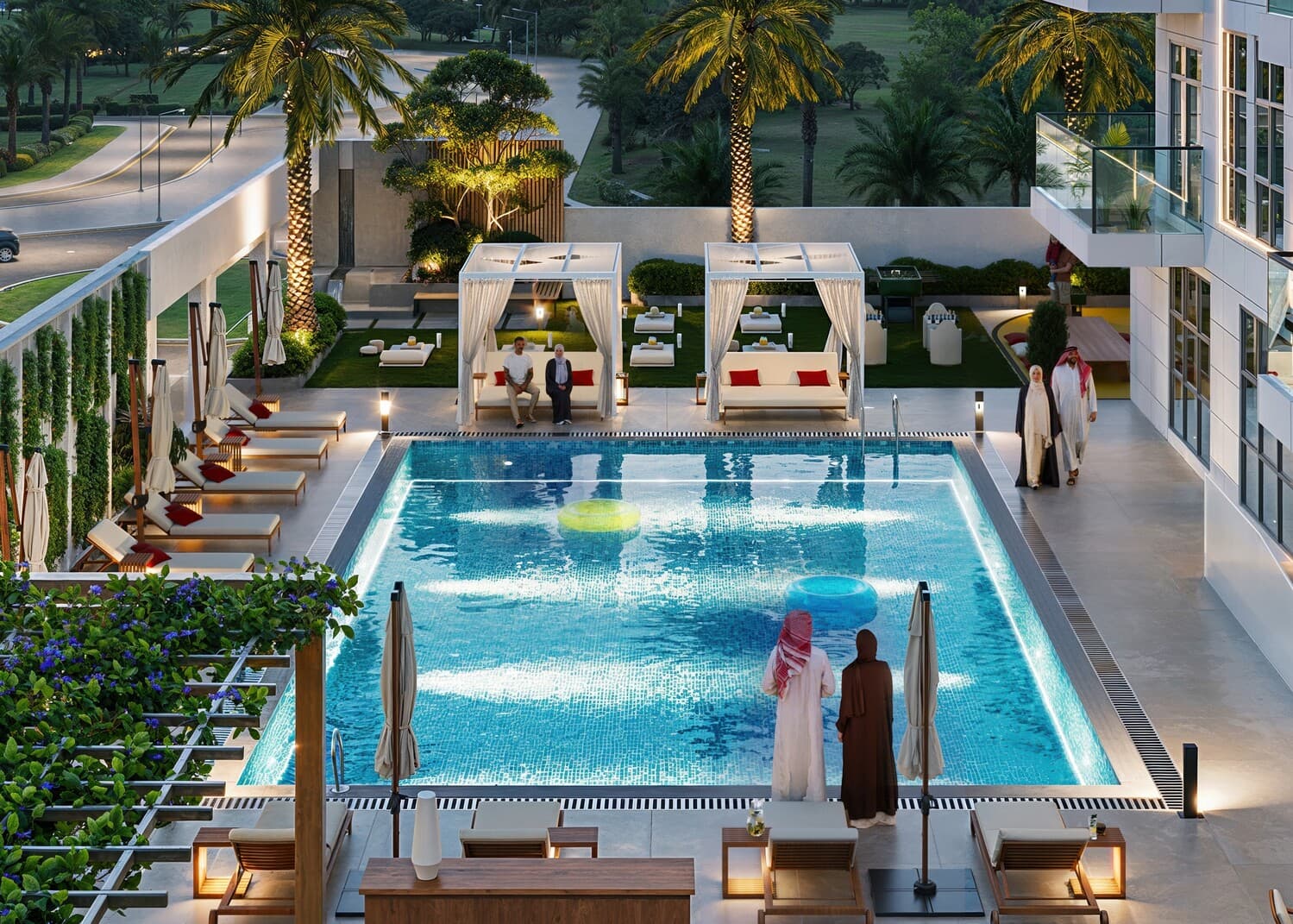 Ramada Residences by Wyndham amenity Cozy Cabanas - Al Jaddaf, Dubai - by BNW Developments