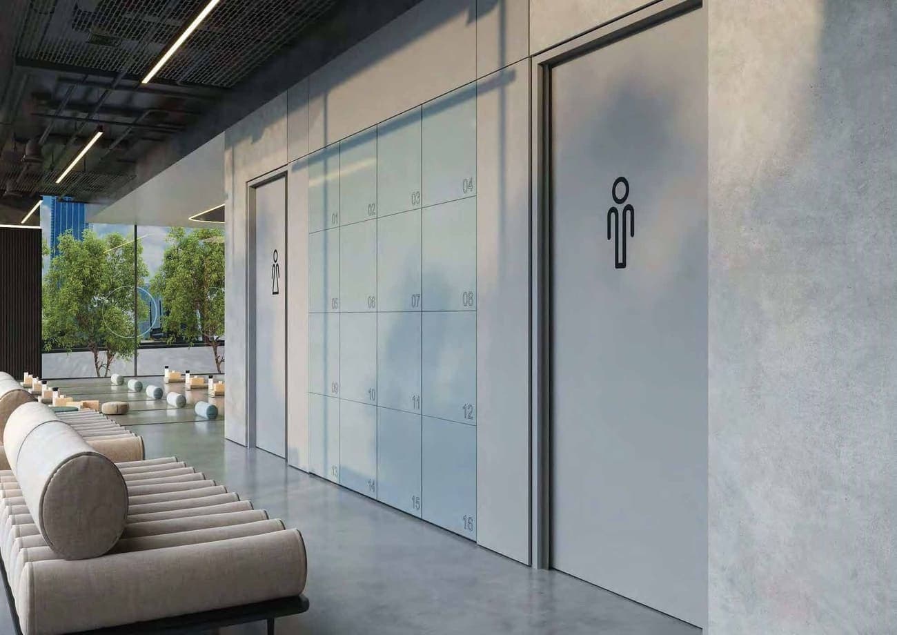 Reef 1000 amenity Gym Locker - Dubailand Residence Complex, Dubai - by Reef Luxury Development