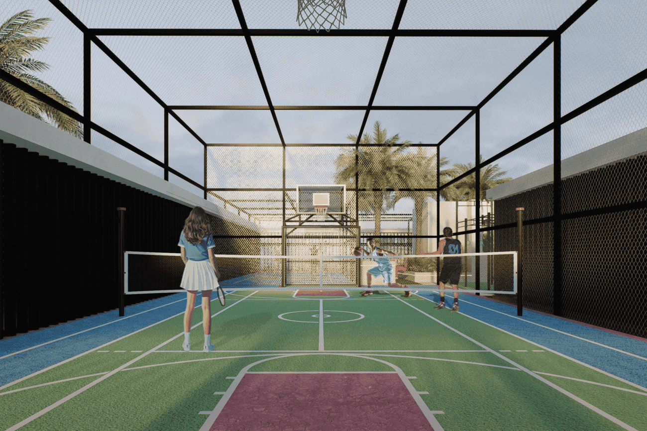 Reef 1000 amenity Multi Purpose Court - Dubailand Residence Complex, Dubai - by Reef Luxury Development