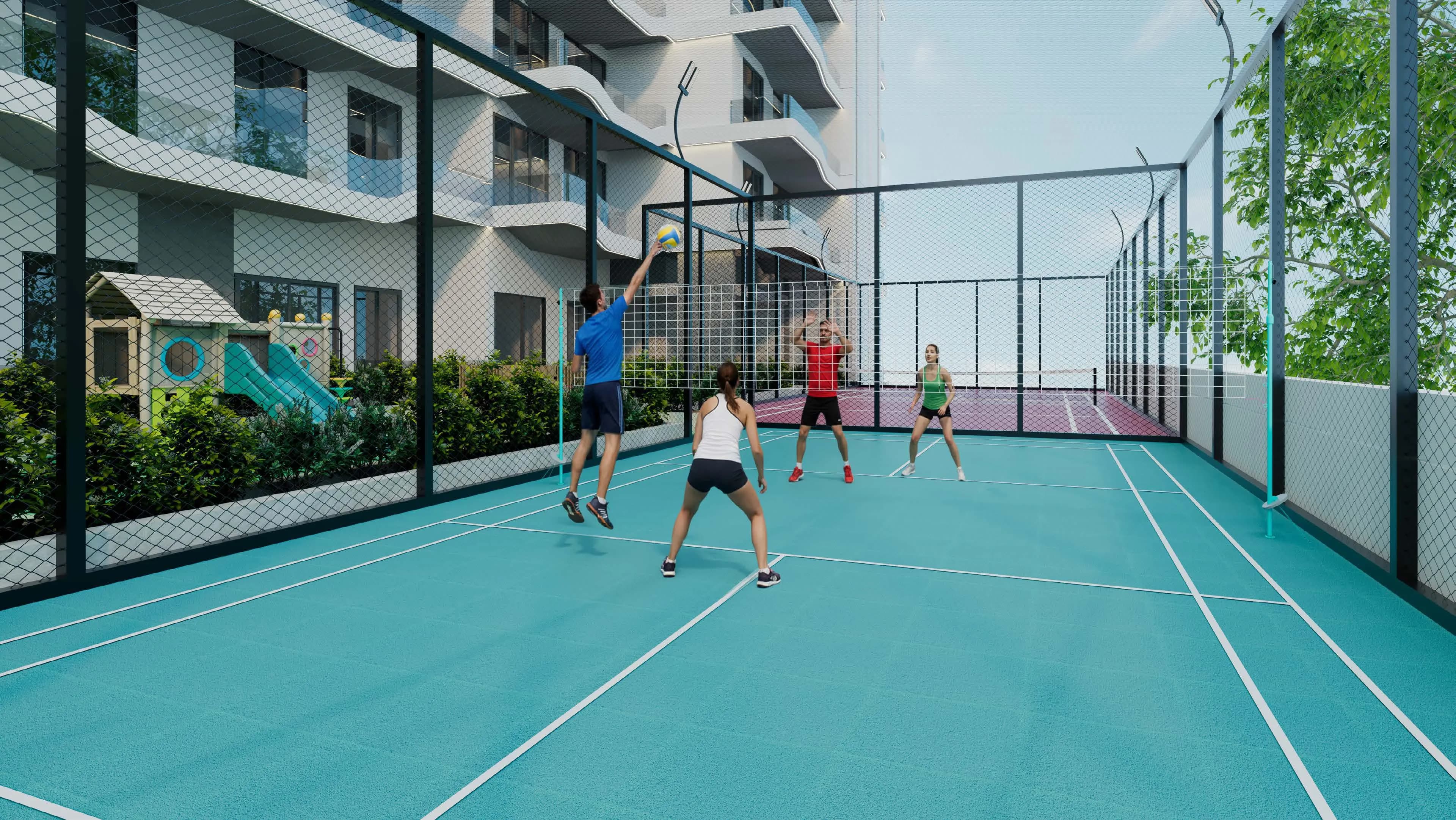 REEF 996 amenity Badminton & Volleyball Court - Dubai Production City, Dubai - by Reef Luxury Development
