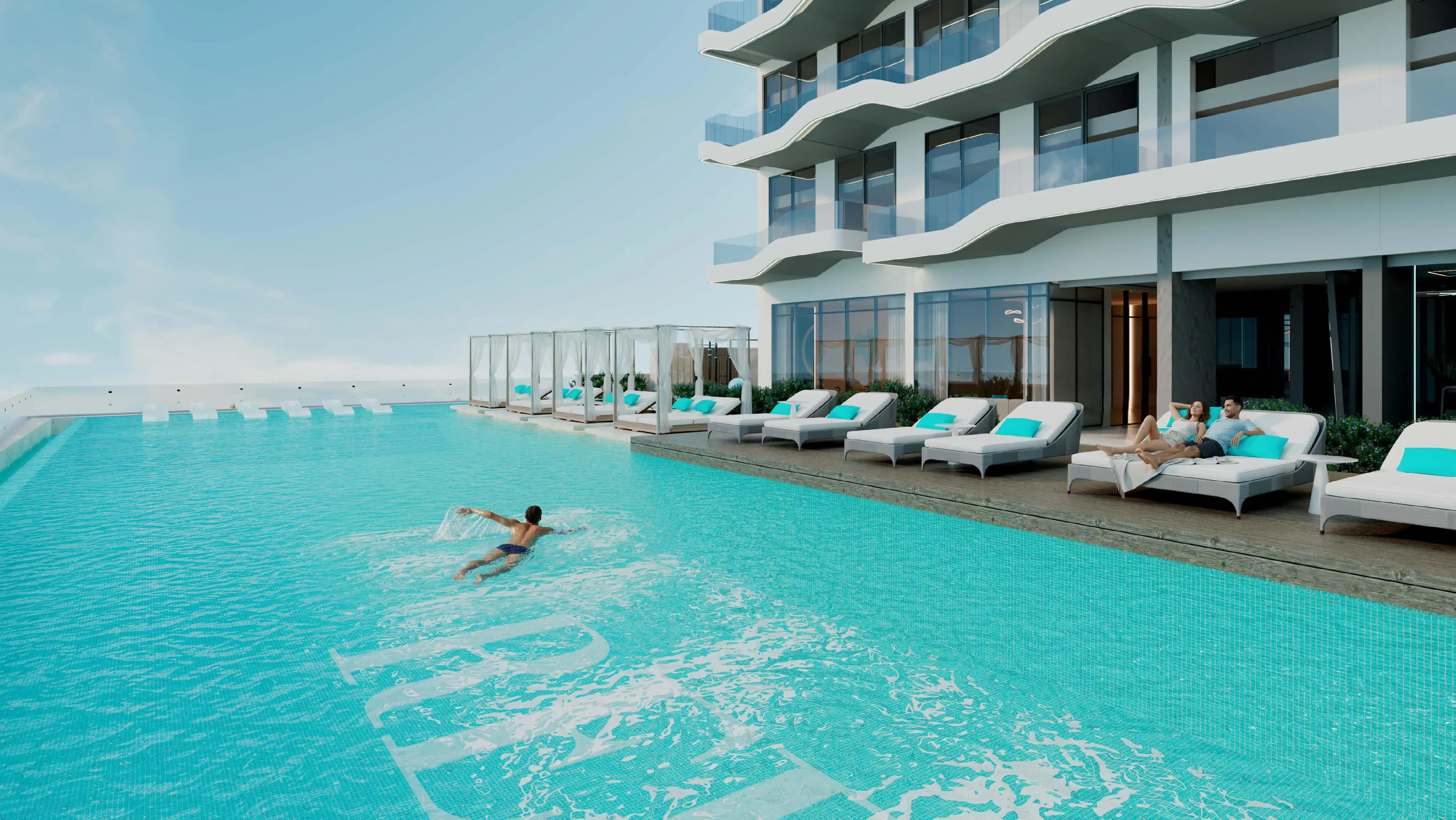 REEF 996 amenity Infinity Swimming Pool - Dubai Production City, Dubai - by Reef Luxury Development