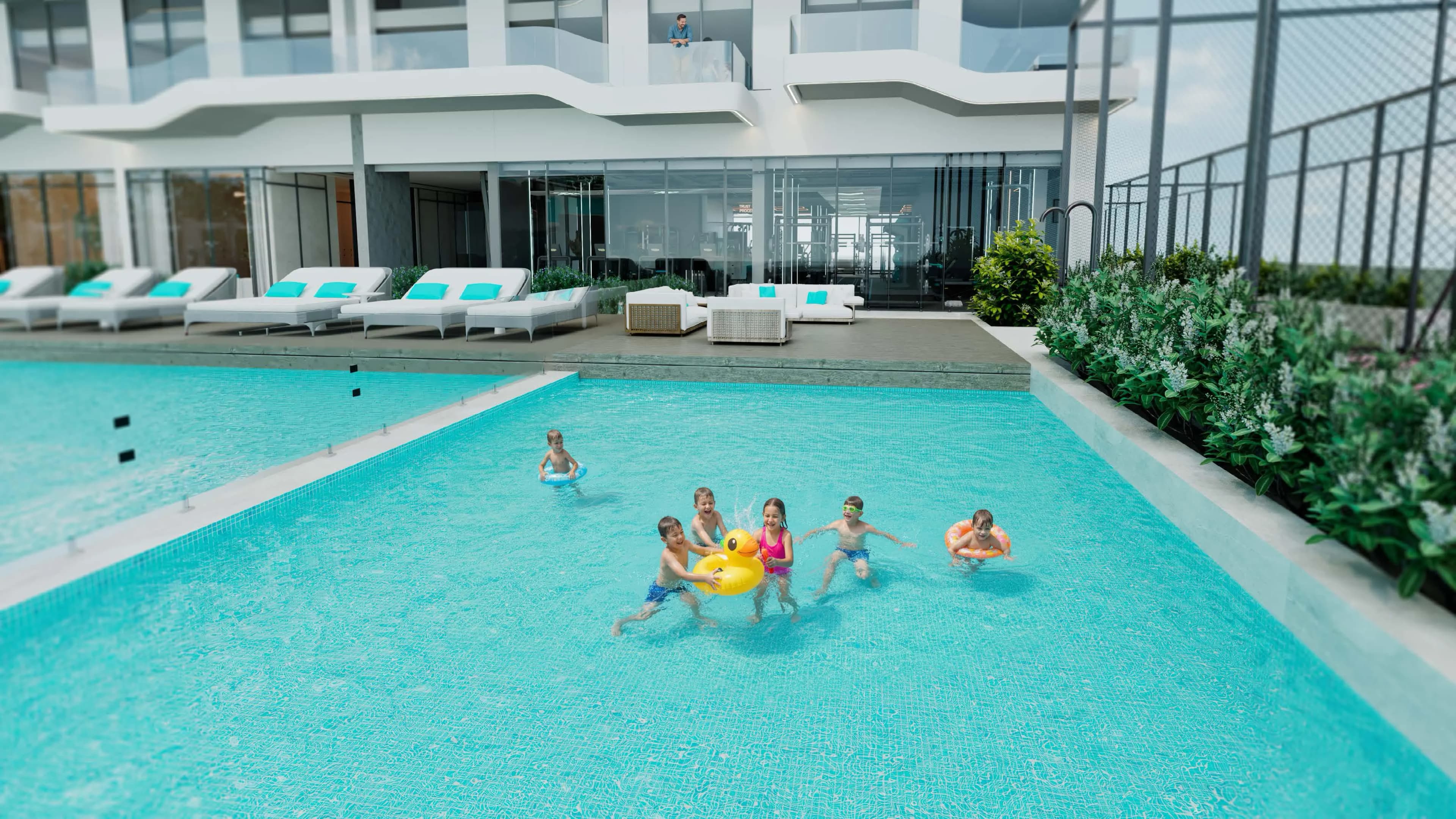 REEF 996 amenity Kids Pool - Dubai Production City, Dubai - by Reef Luxury Development