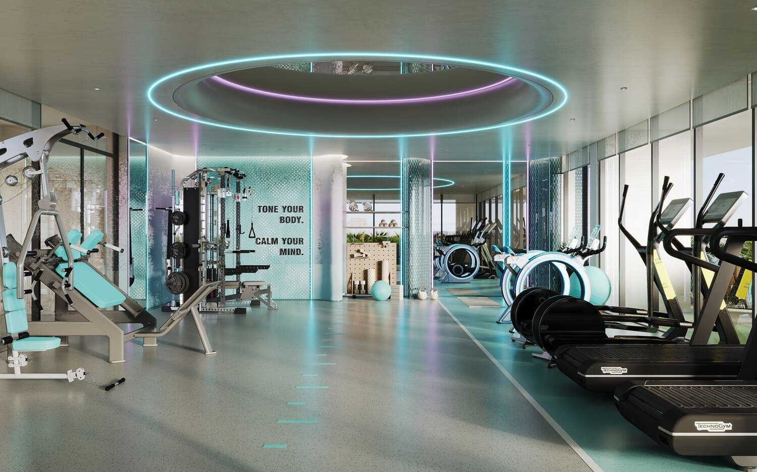 Reef 997 amenity Gym - Dubai Islands, Dubai - by Reef Luxury Development