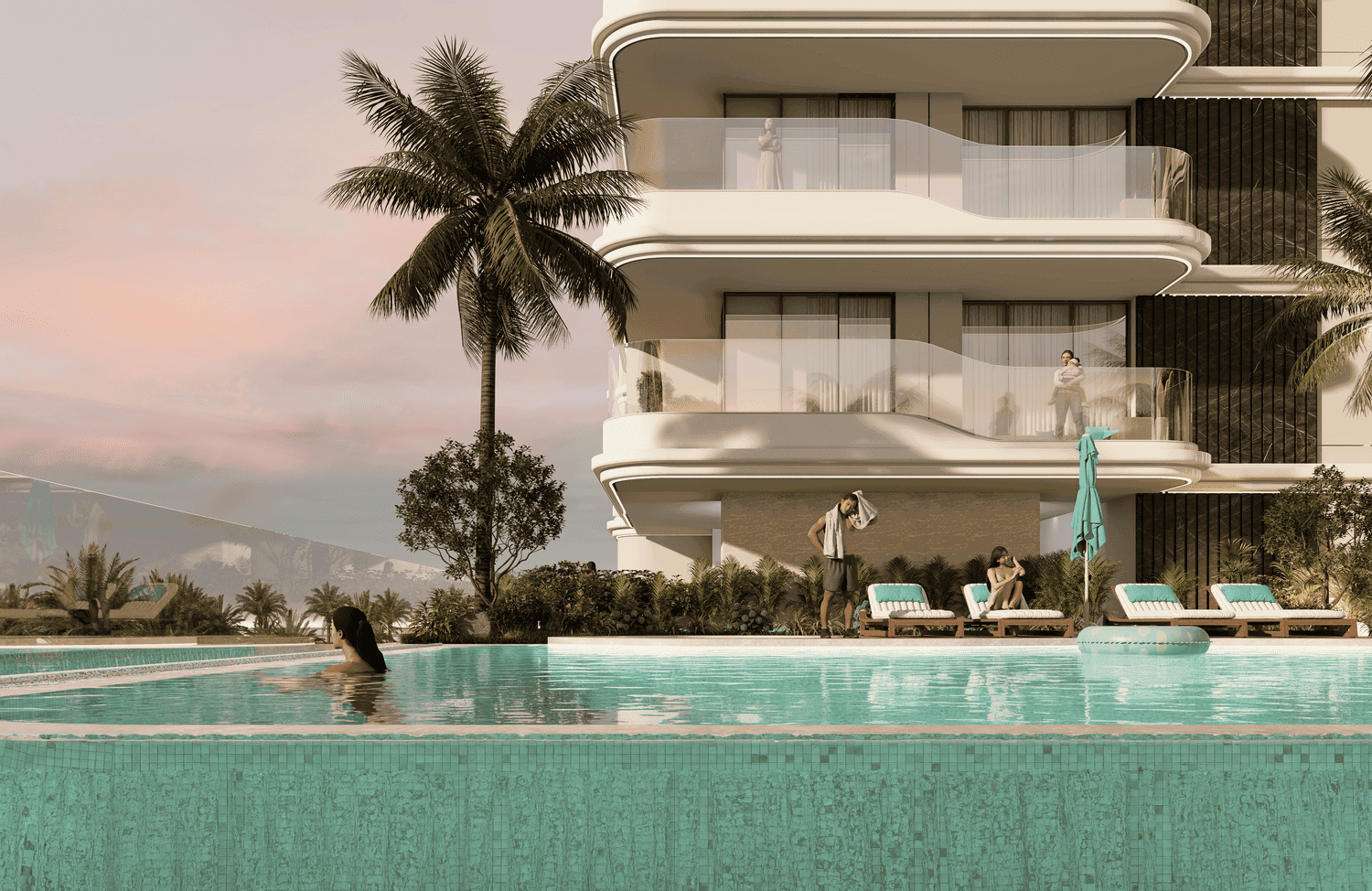 Reef 997 amenity Infinity Swimming Pool - Dubai Islands, Dubai - by Reef Luxury Development