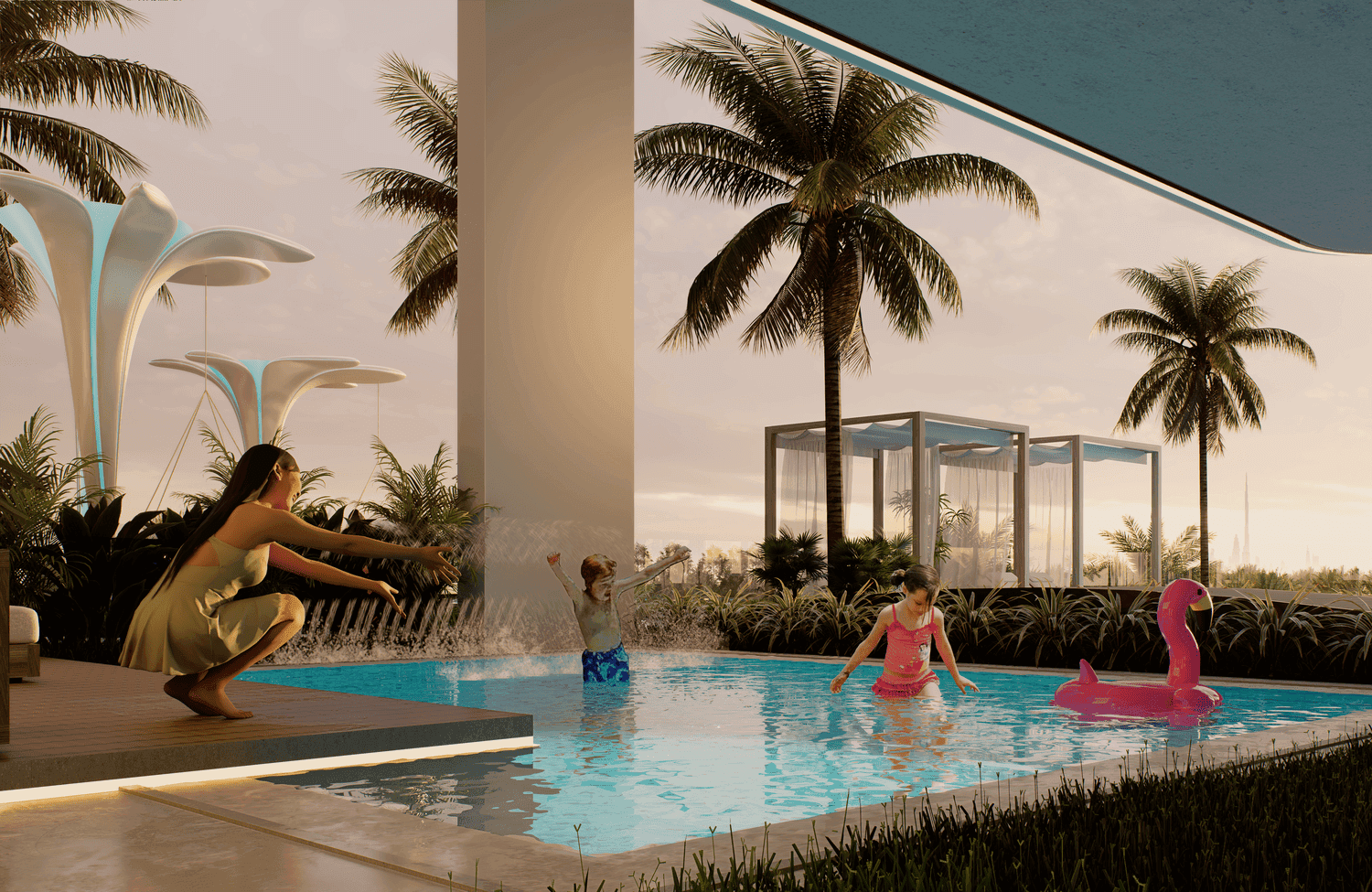Reef 997 amenity Kids Pool - Dubai Islands, Dubai - by Reef Luxury Development