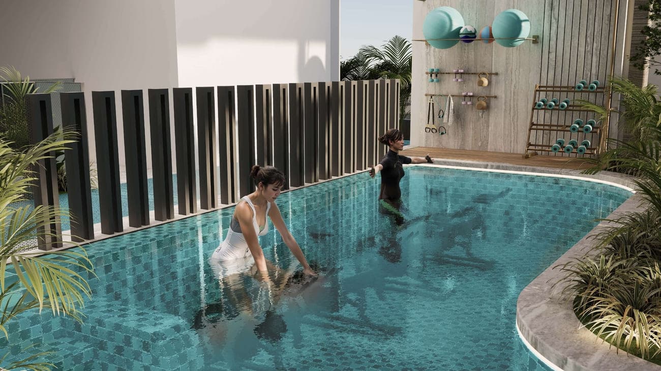 Reef 998 amenity Aqua Gym - Dubailand Residence Complex, Dubai - by Reef Luxury Development