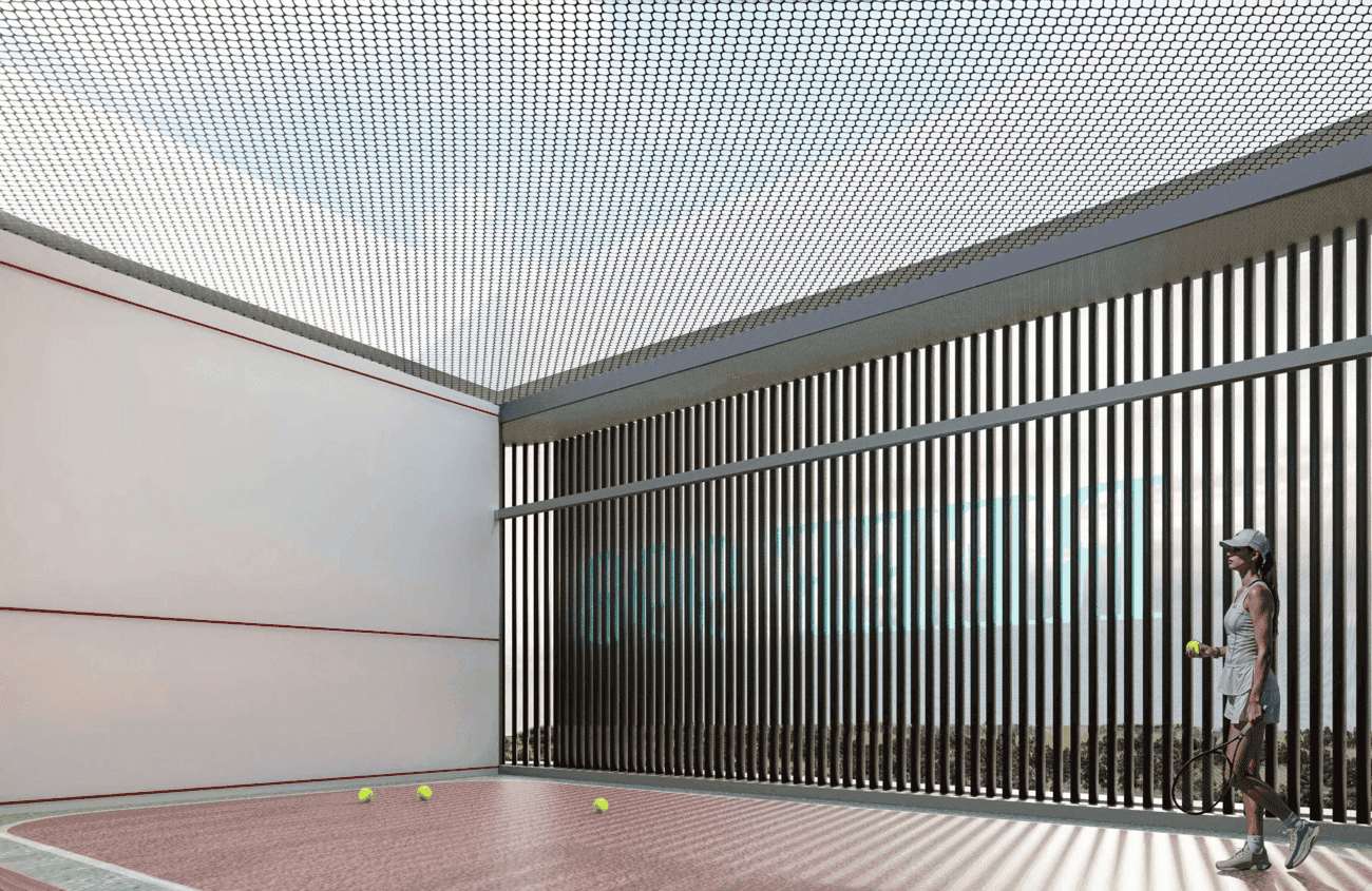 Reef 998 amenity Squash Court in Dubailand Residence Complex, Dubai, by Reef Luxury Development
