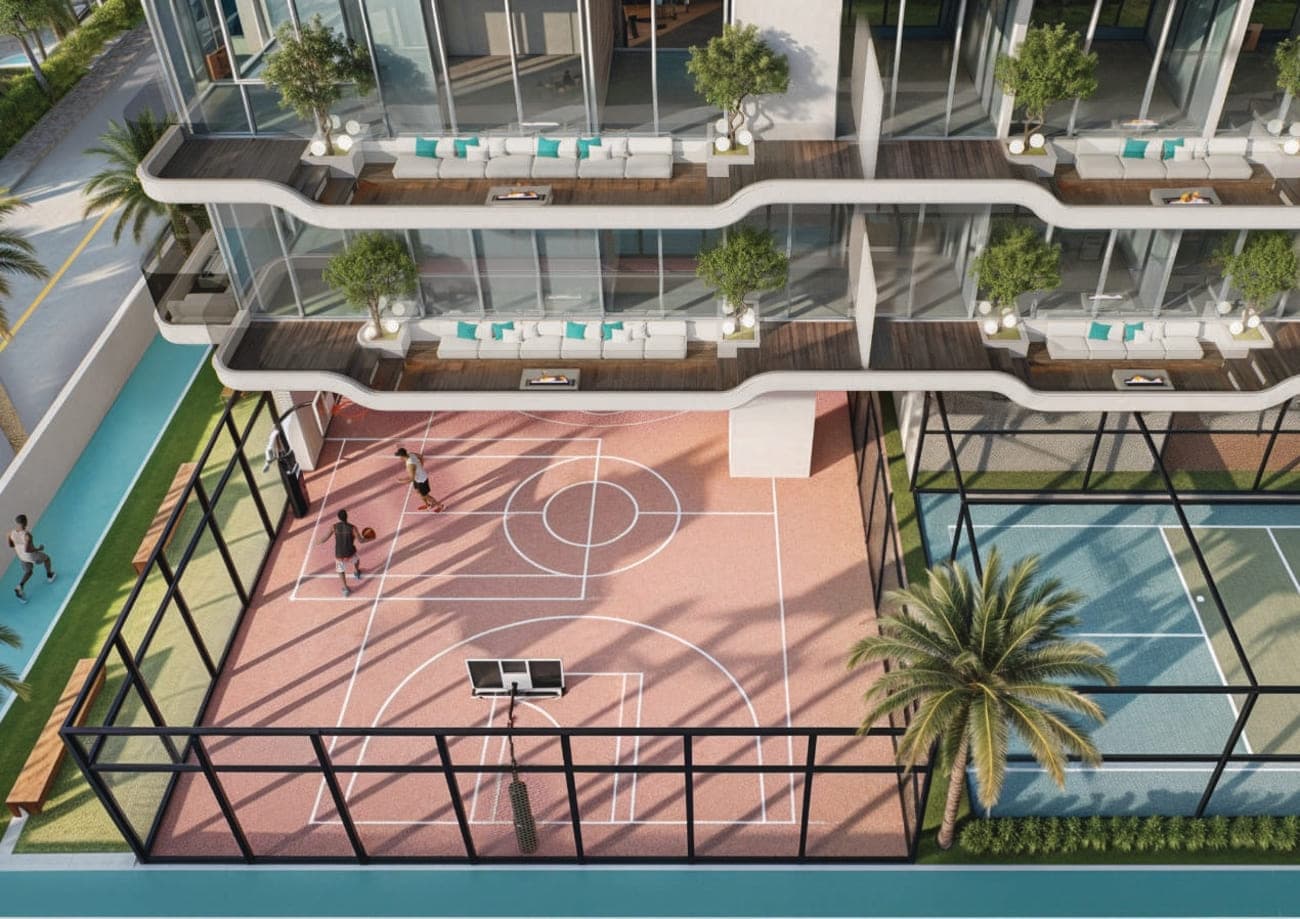 Reef 999 amenity Basketball Court - Jebel Ali Village, Dubai - by Reef Luxury Development