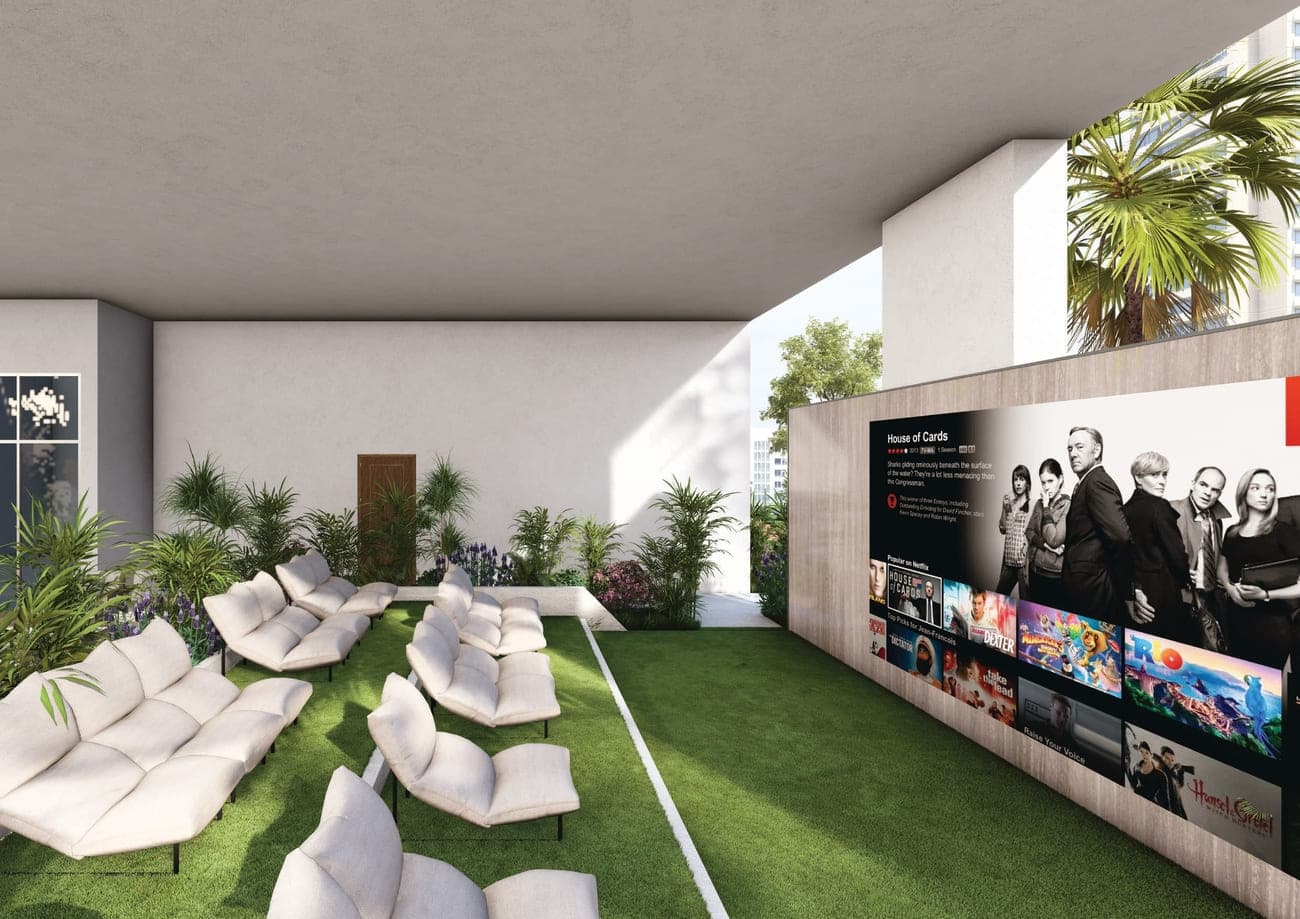 Reef 999 amenity Outdoor Cinema - Jebel Ali Village, Dubai - by Reef Luxury Development