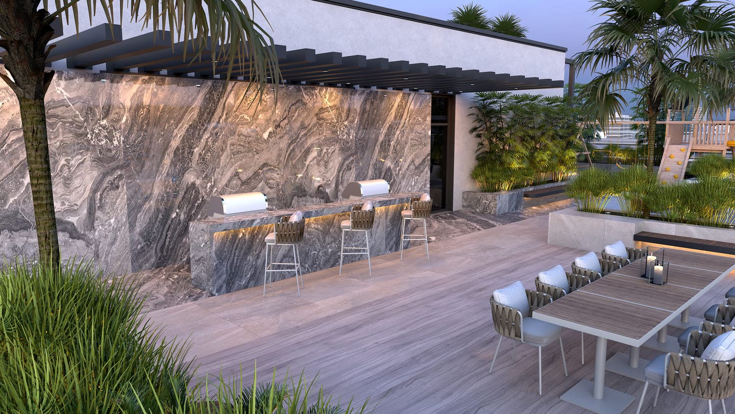 Reem by Vision amenity Bbq Area - Wadi Al Safa 2, Dubai - by Vision Developments