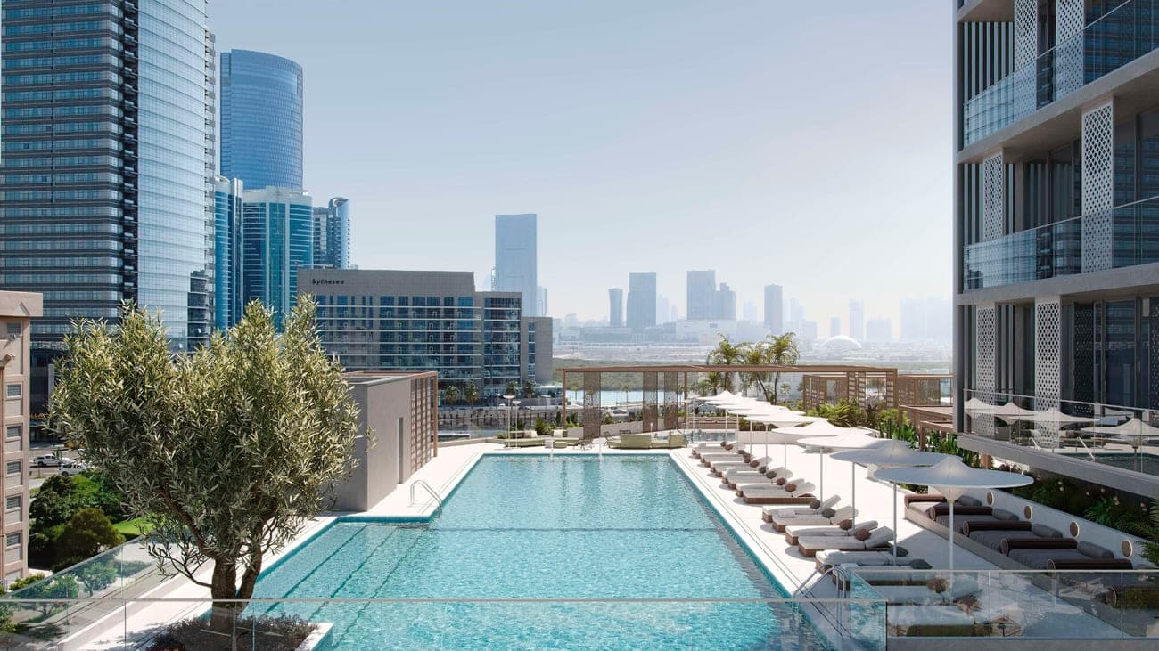 Reem Eleven amenity Podium Swimming Pool - Abu Dhabi, Dubai - by SAAS Properties
