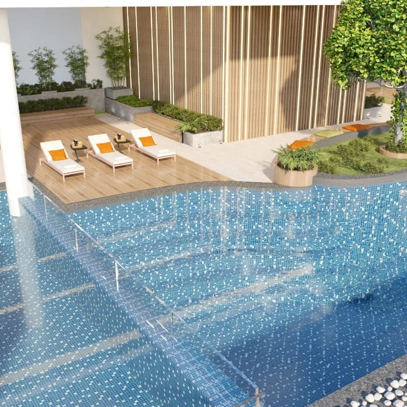 Reem Five amenity Rooftop Pool With Relaxation Area - Abu Dhabi, Dubai - by SAAS Properties