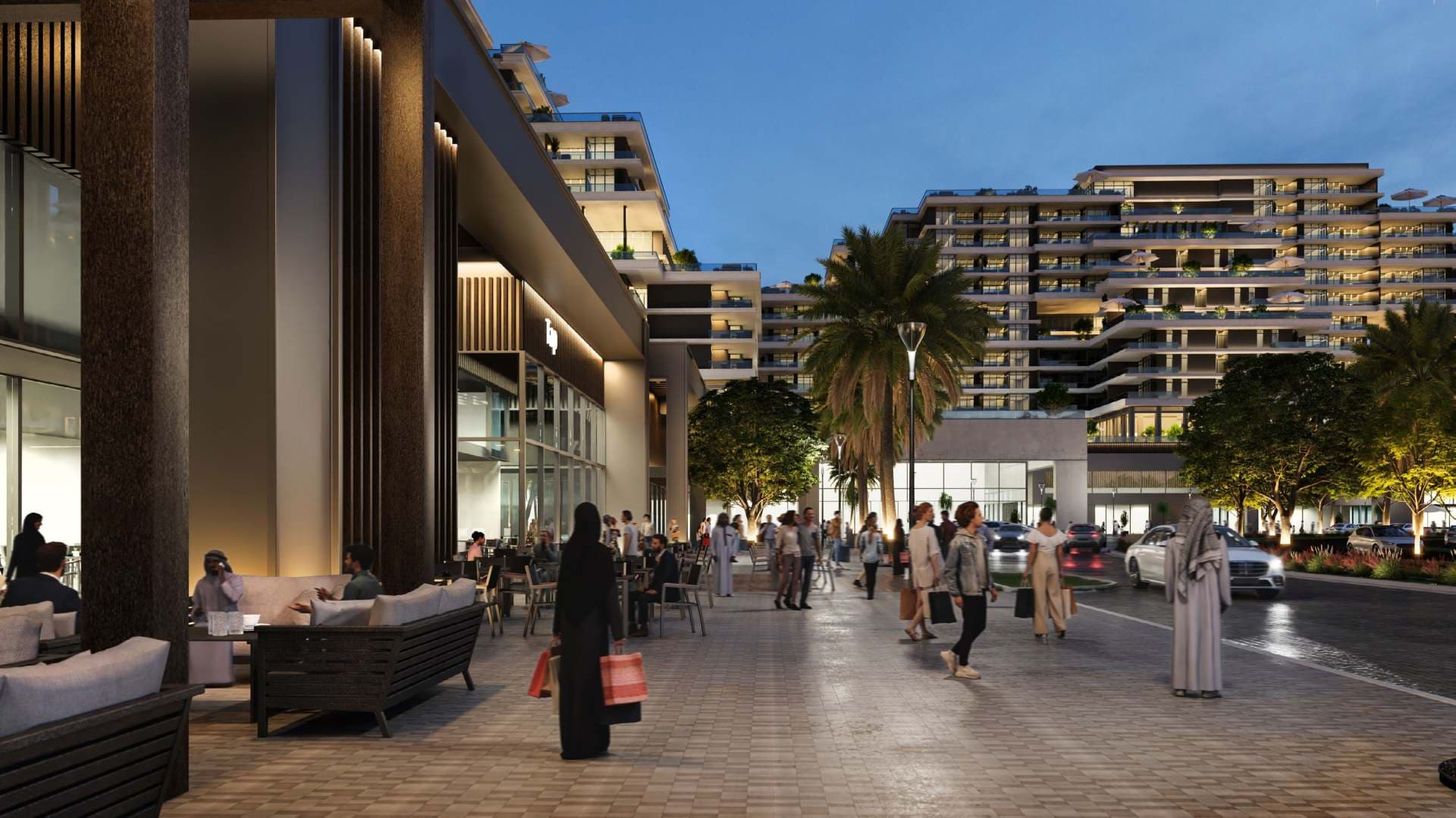 Reem Hills Apartments Phase 2 amenity Courtyard - Abu Dhabi, Dubai - by Q Properties