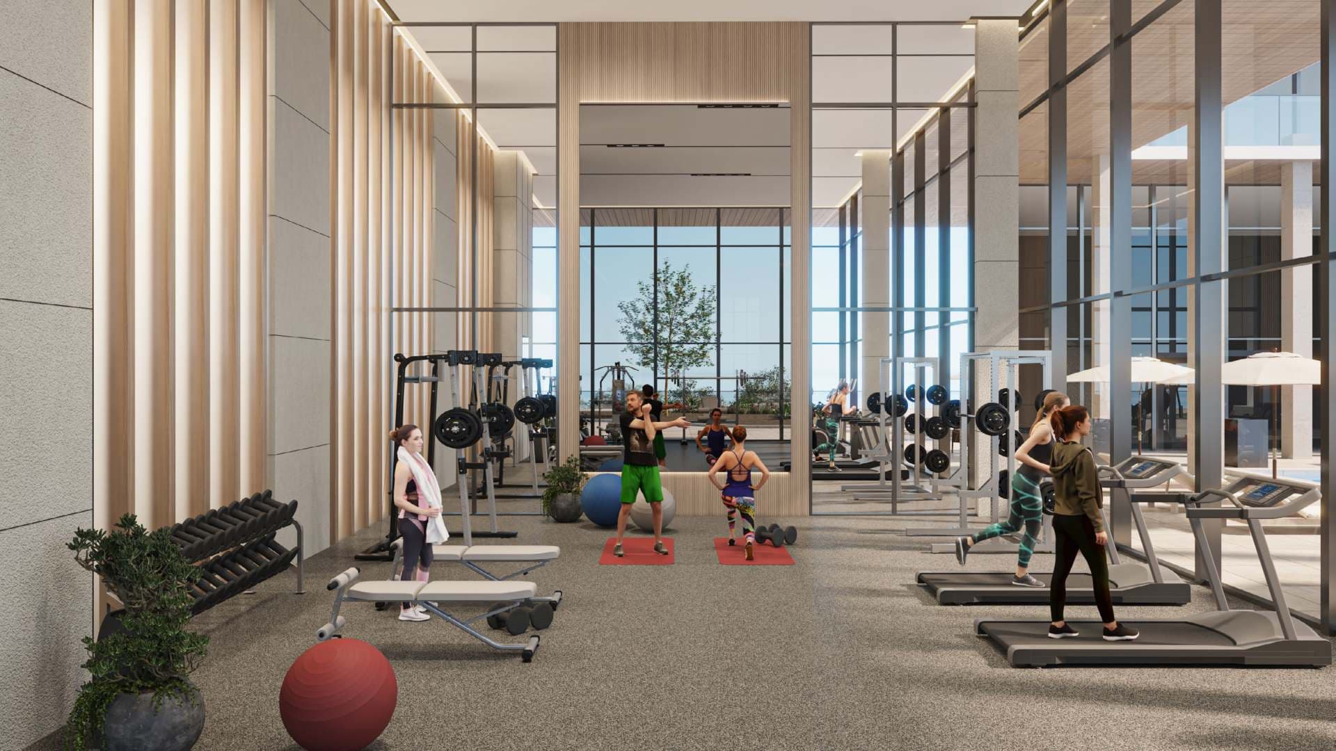 Reem Hills Apartments Phase 2 amenity Fitness Center - Abu Dhabi, Dubai - by Q Properties