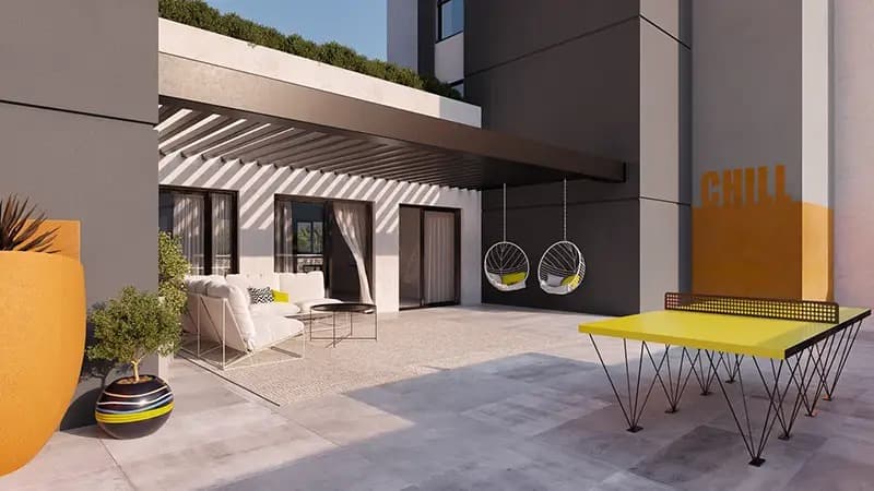 Reeman Living amenity Outdoor Terrace in Al Shamkhah, Abu Dhabi, by ALDAR
