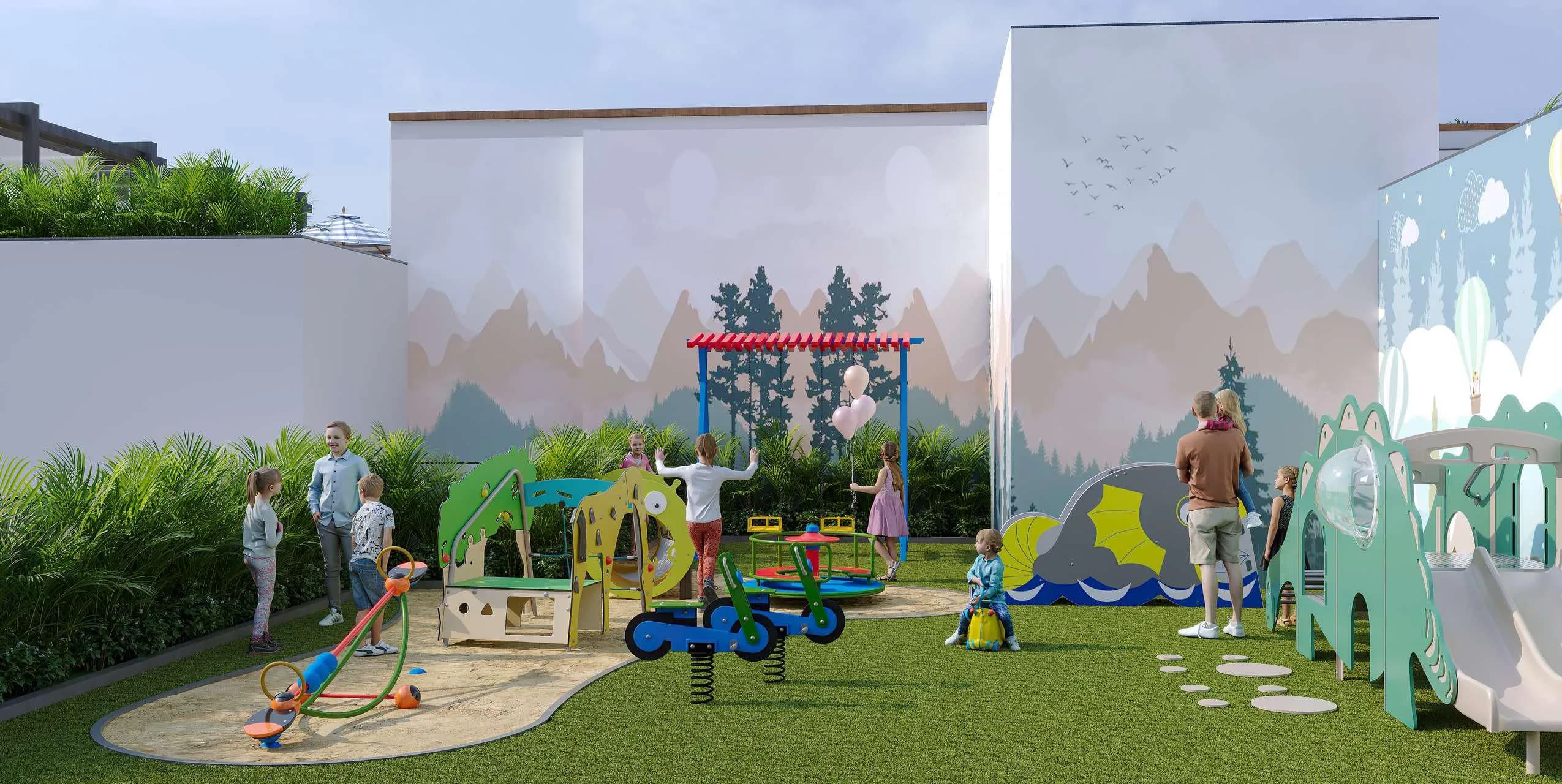 Regal Crest amenity Outdoor Kids Play Area - Dubai South, Dubai - by Al Khalis Properties