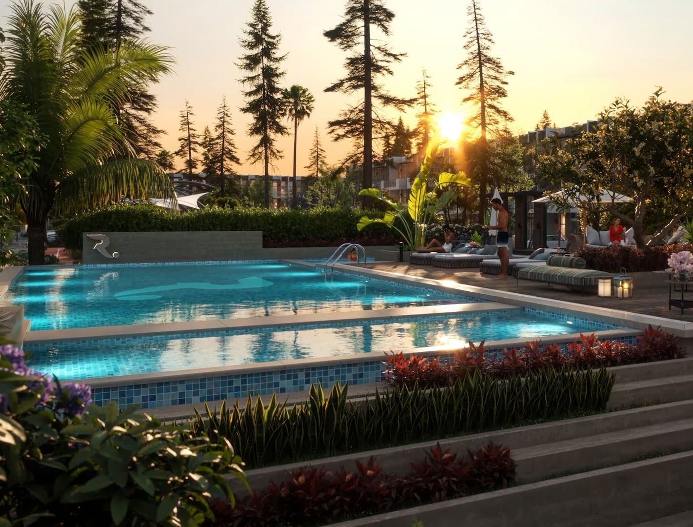 Reportage Hills amenity Large Swimming Pool - Damac Lagoons, Dubai - by Reportage Properties
