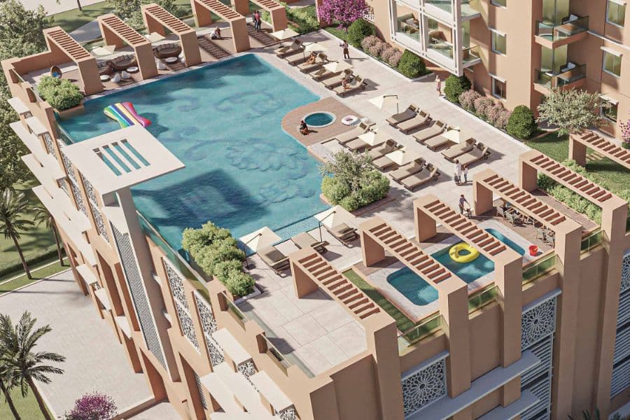 Riva Residence amenity Infinity Pool - Maritime City, Dubai - by Vakson Development