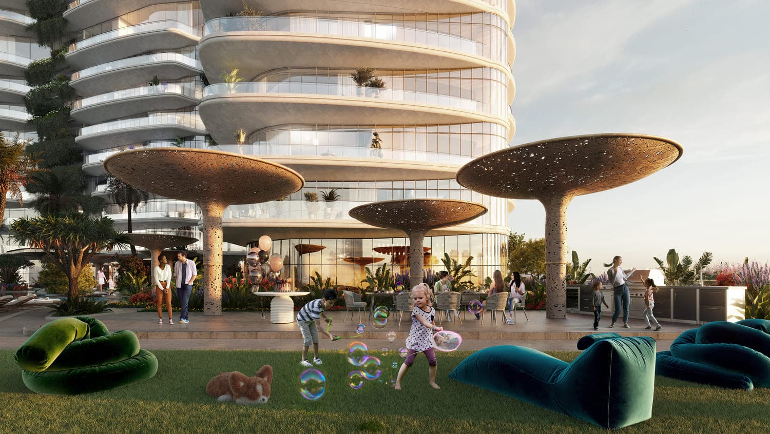 Rivage amenity Event Lawn Area - Abu Dhabi, Dubai - by Deyaar
