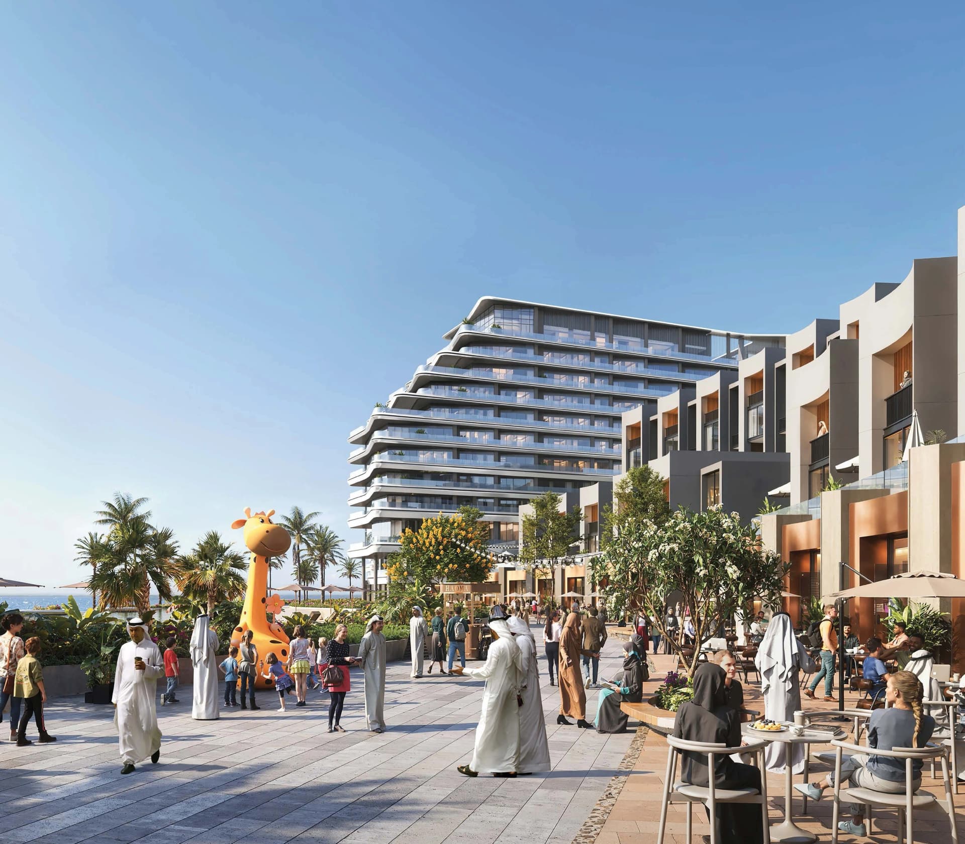 River Cove Residences at Sobha City amenity Promenades in Abu Dhabi