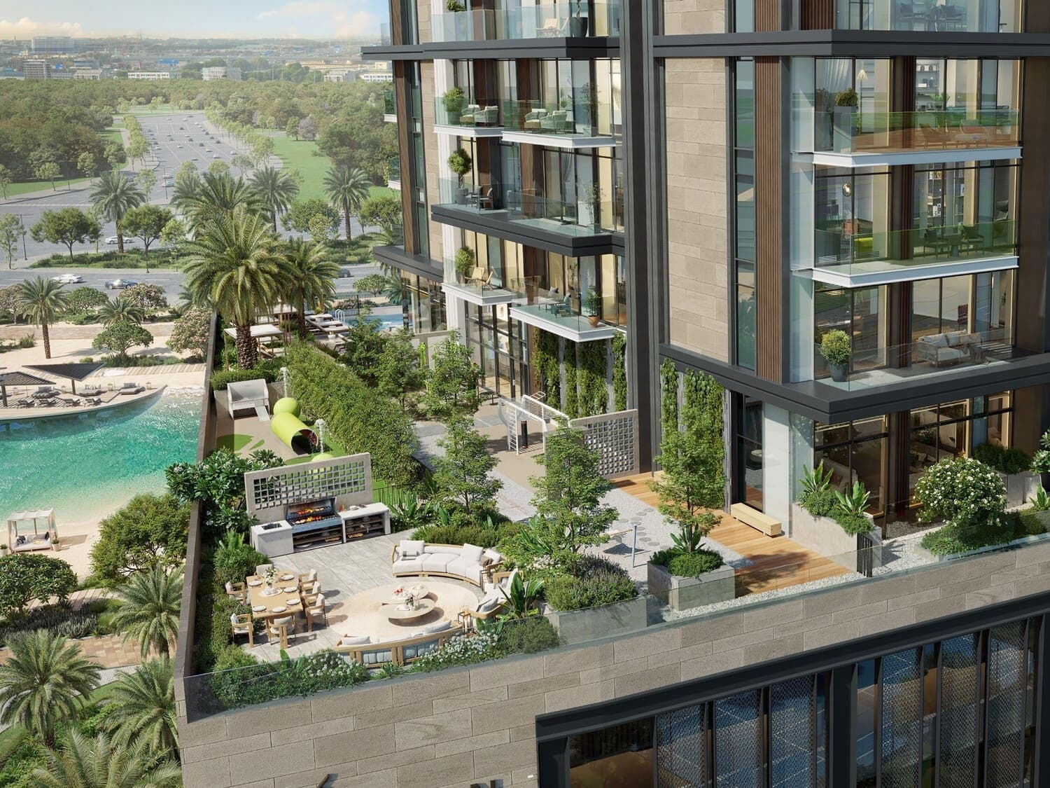 Riverton House amenity Outdoor Spaces - Bukadra, Dubai - by Ellington