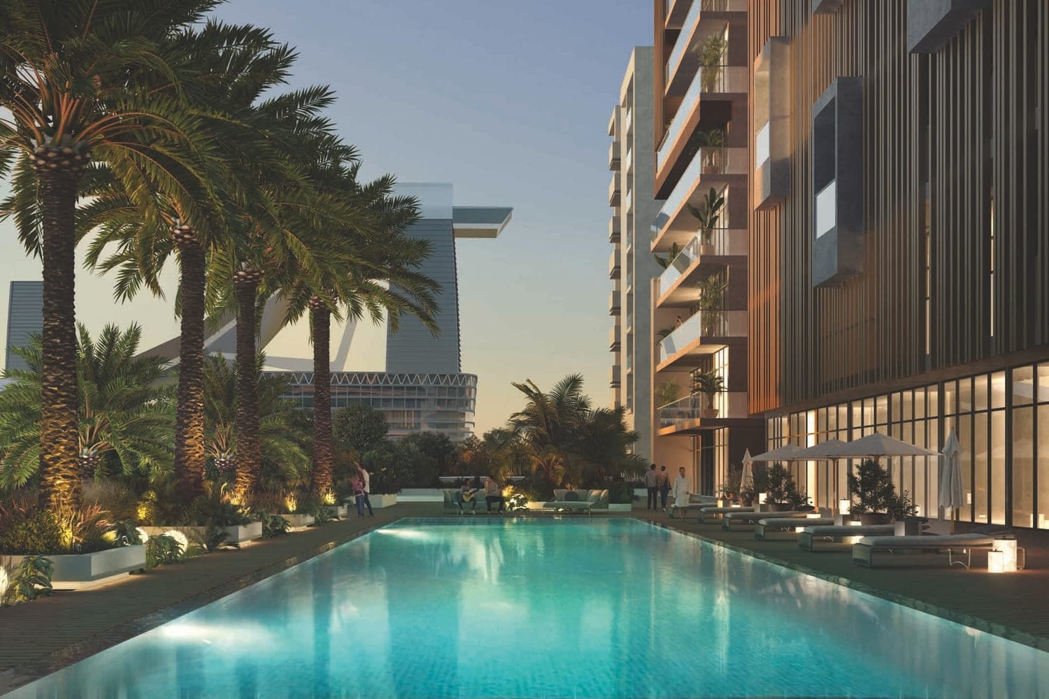 Riviera 32 amenity Swimming Pool - Azizi Riviera at Meydan One, Dubai - by Azizi