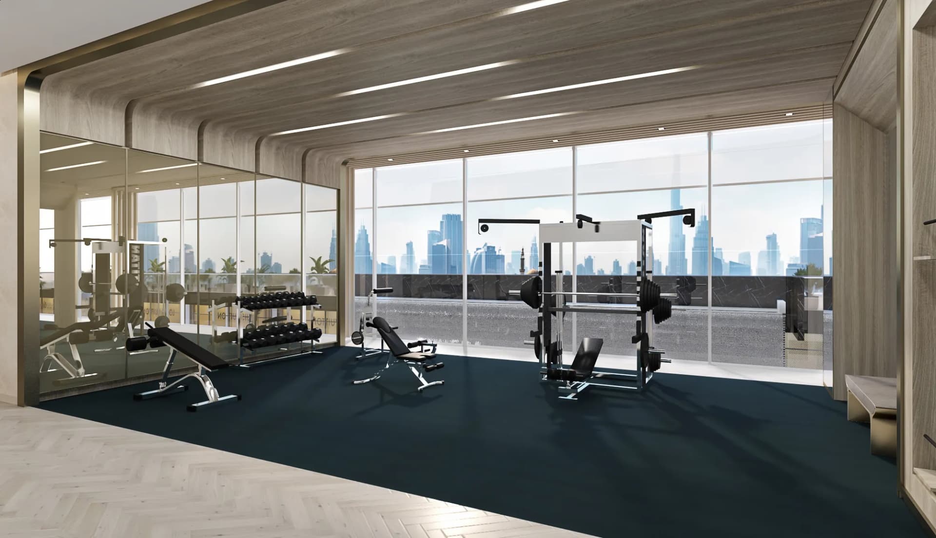 Riviera 56 amenity Gym in Meydan, Dubai, by Azizi