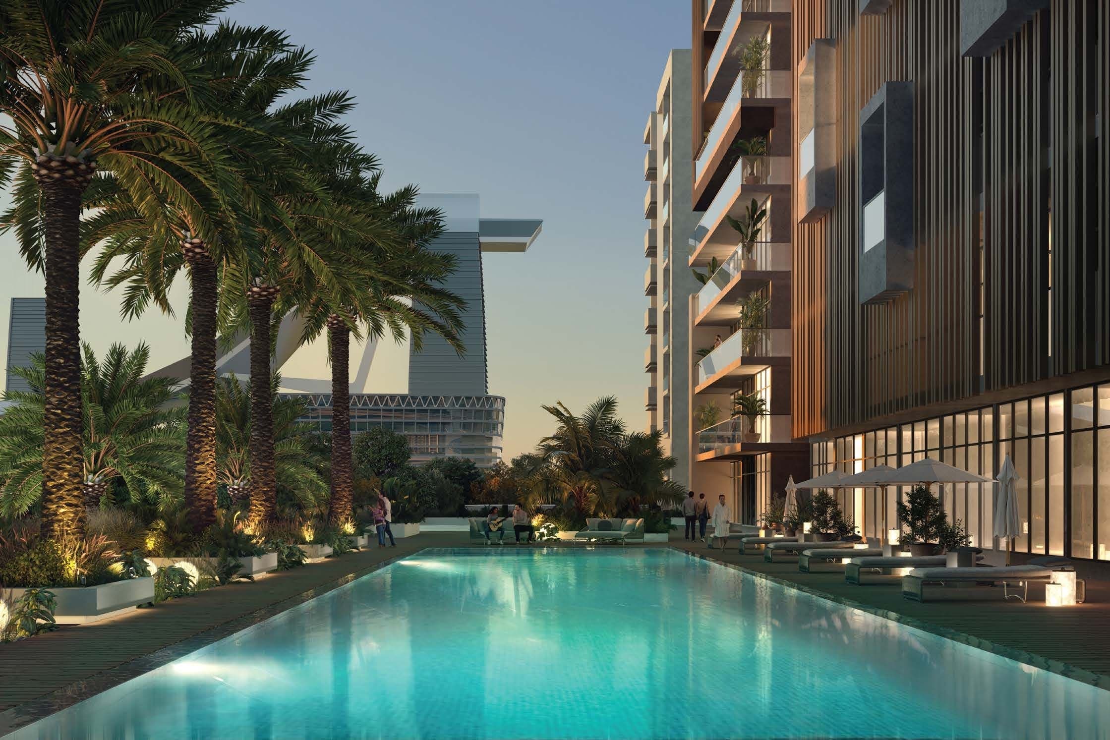 Riviera Beach Front amenity Swimming Pool - Azizi Riviera at Meydan One, Dubai - by Azizi