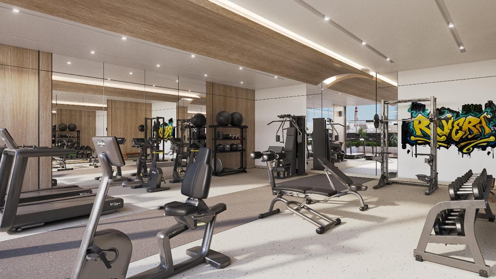 Riviera Lodge amenity Fully Equipped Gym - JVC (Jumeirah Village Circle), Dubai - by Riviera Group