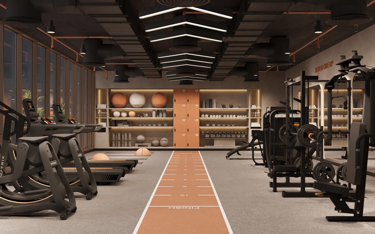 Rivo amenity Gym - Dubailand Residence Complex, Dubai - by Grovy Developers