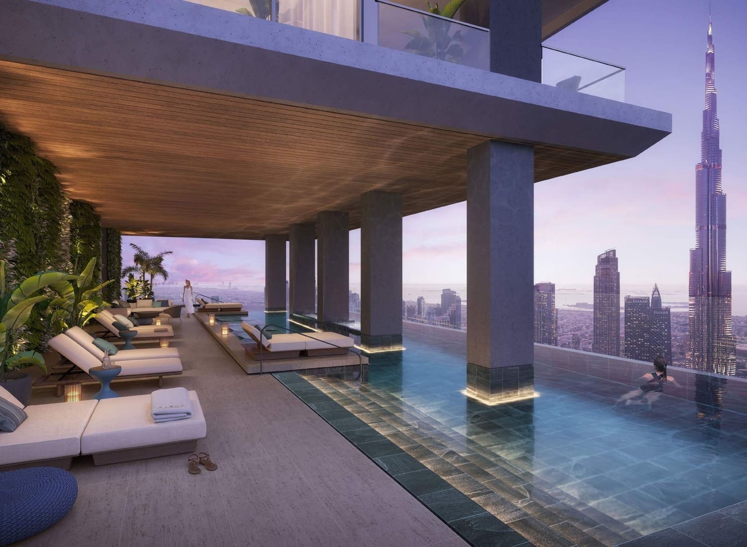Rixos Residences amenity Sky Lounge Swimming Pool in Downtown Dubai, Dubai, by East and West International Group
