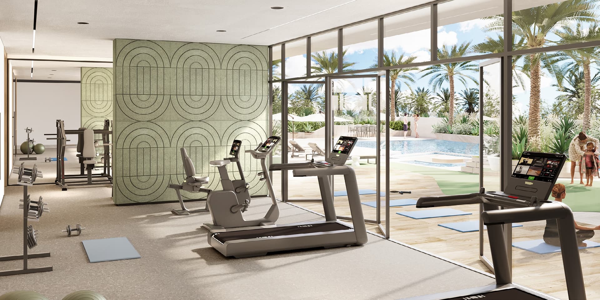 Roma Residences amenity Gym in JVC (Jumeirah Village Circle), Dubai, by JRP Development