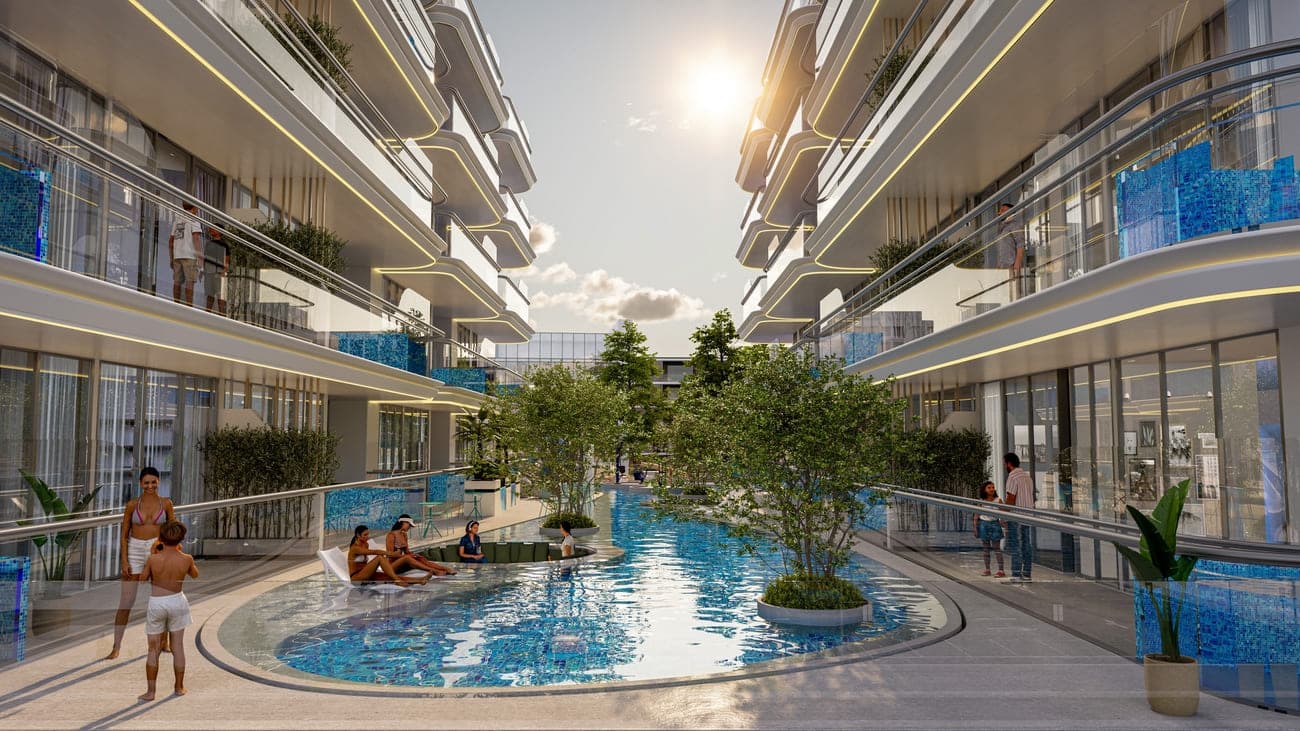 Rome by Samana Developers amenity Swimming Pool - MBR District 11 (Meydan South), Dubai - by Samana