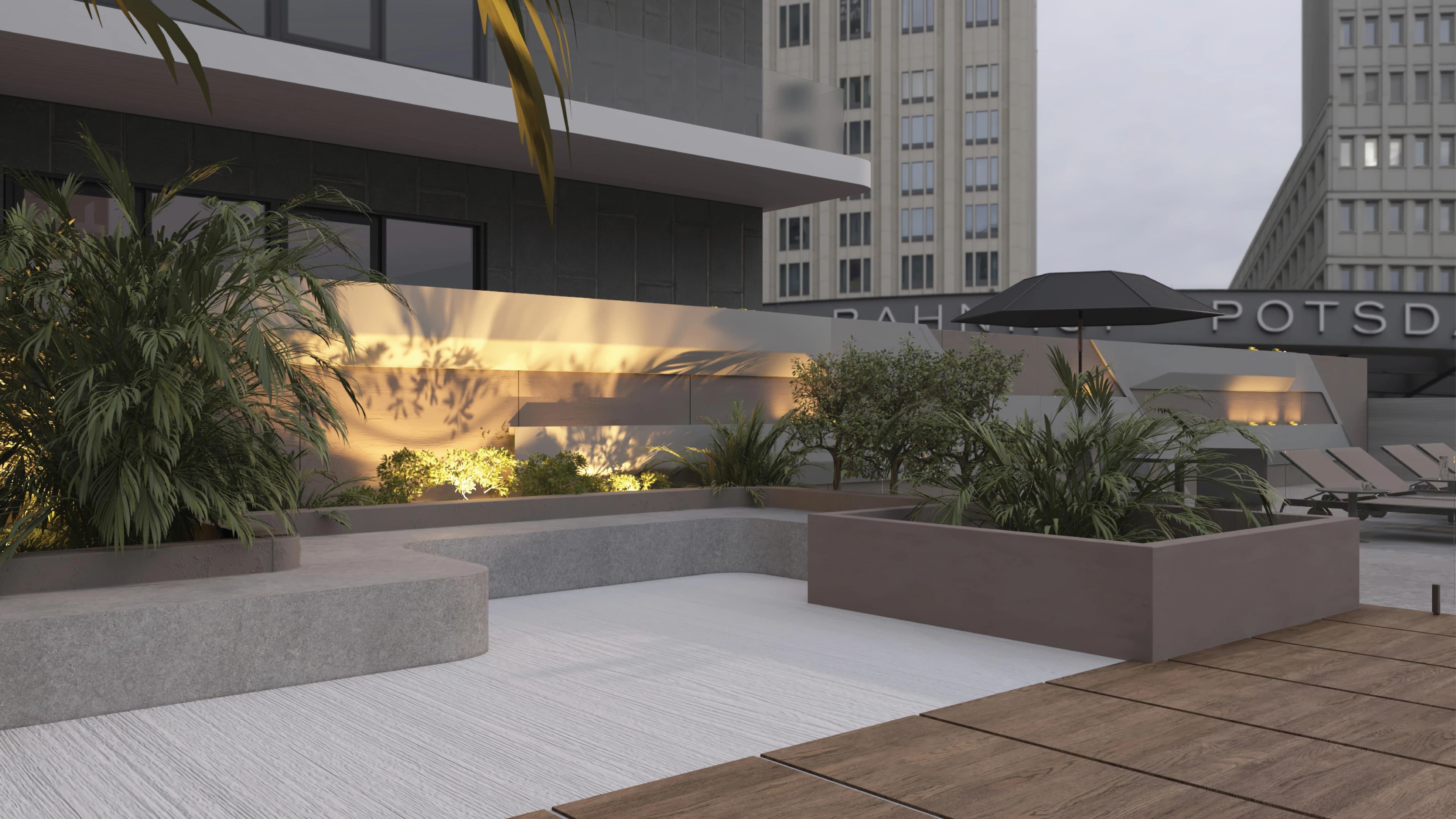 Rose Gardens 1 amenity Landscaped Garden - Al Satwa, Dubai - by ROZ Real Estate Development LLC